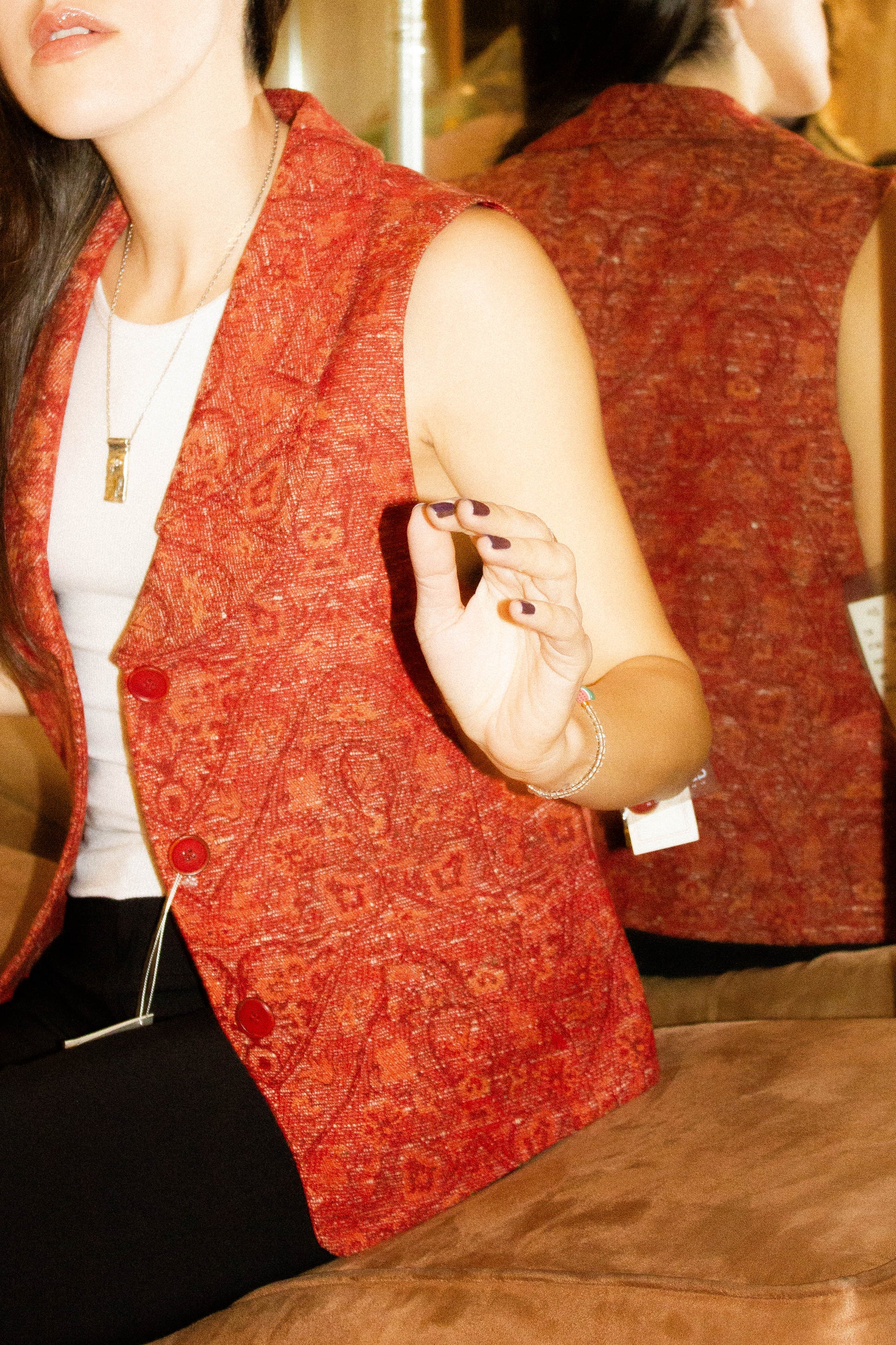 Karl Lagerfield Red Vest