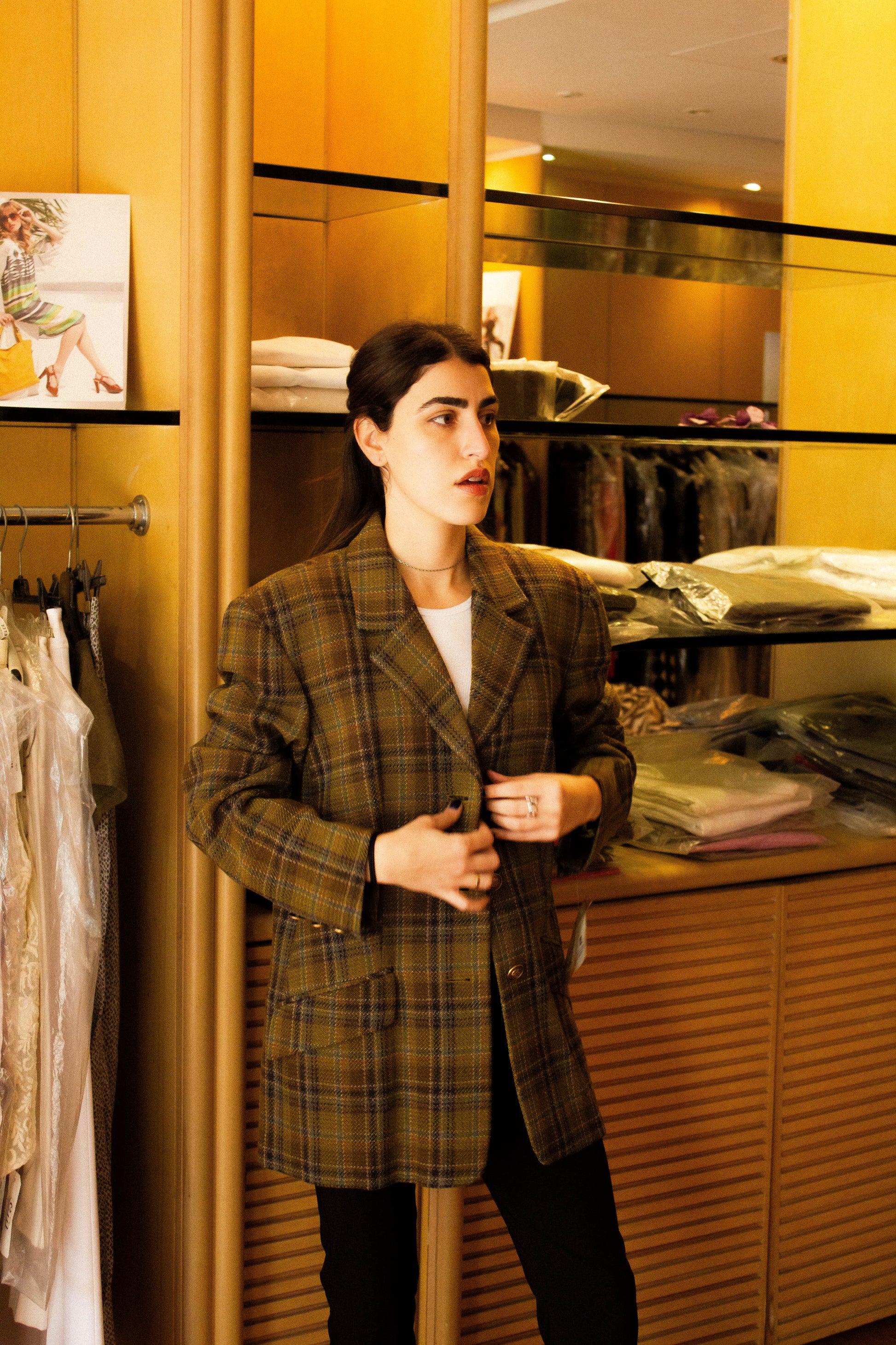 Green Plaid Givenchy Blazer
