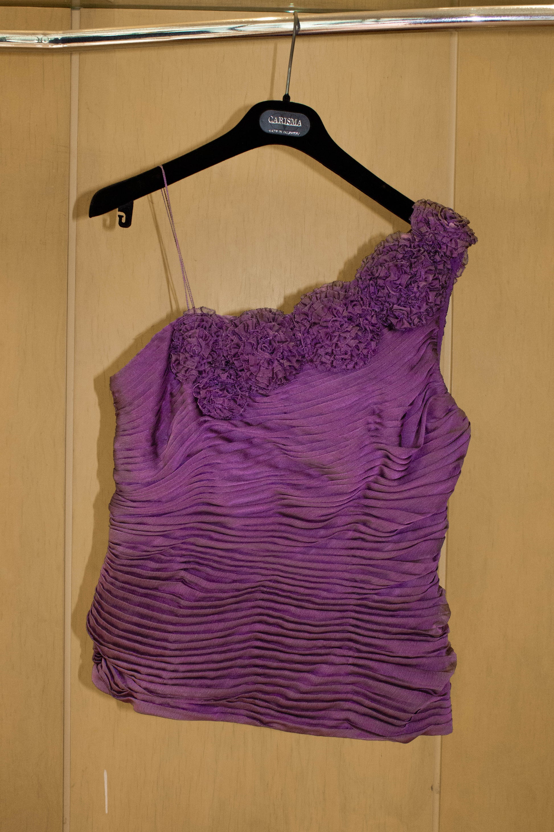 Y2K Purple Ruffle Top