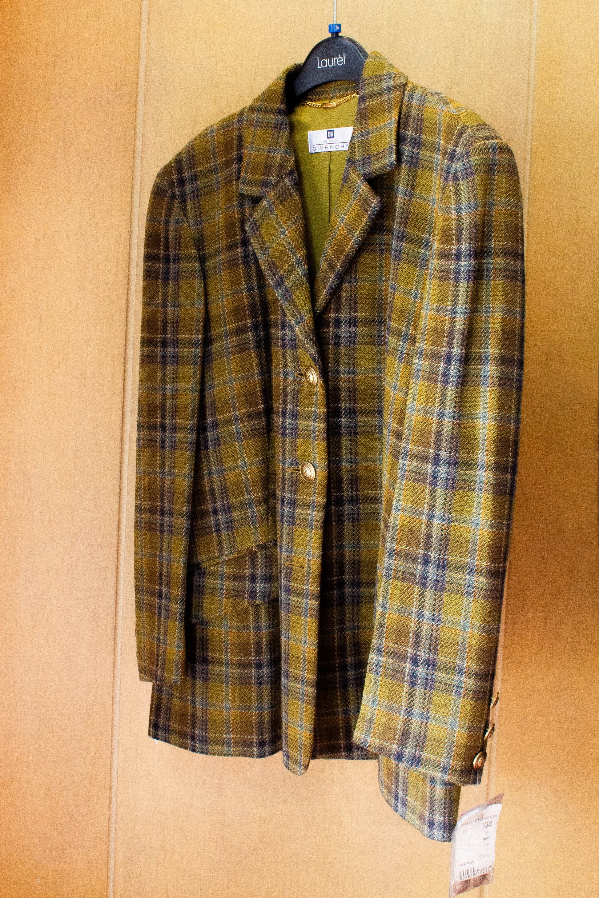 Green Plaid Givenchy Blazer