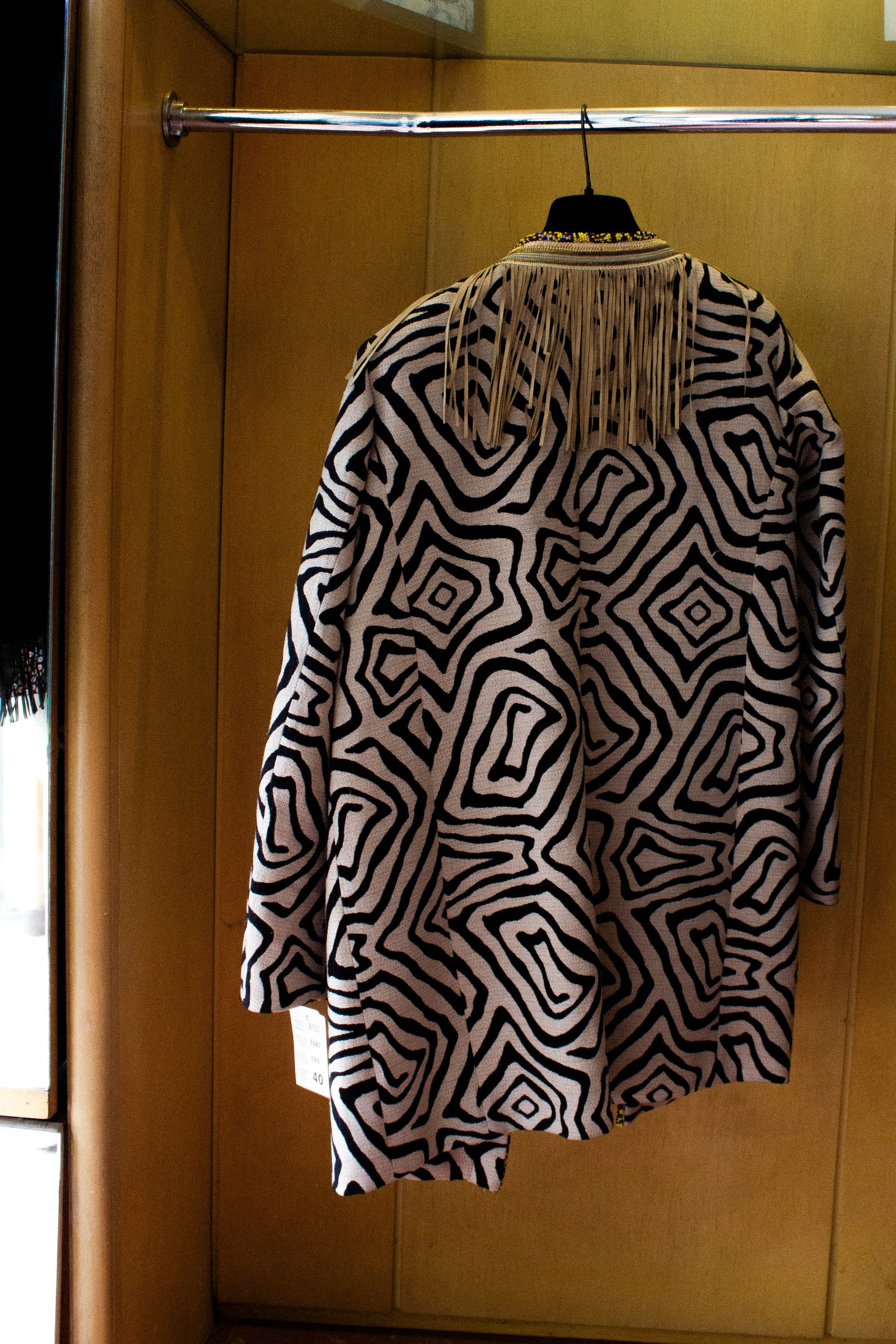 Zebra Fringe Overcoat