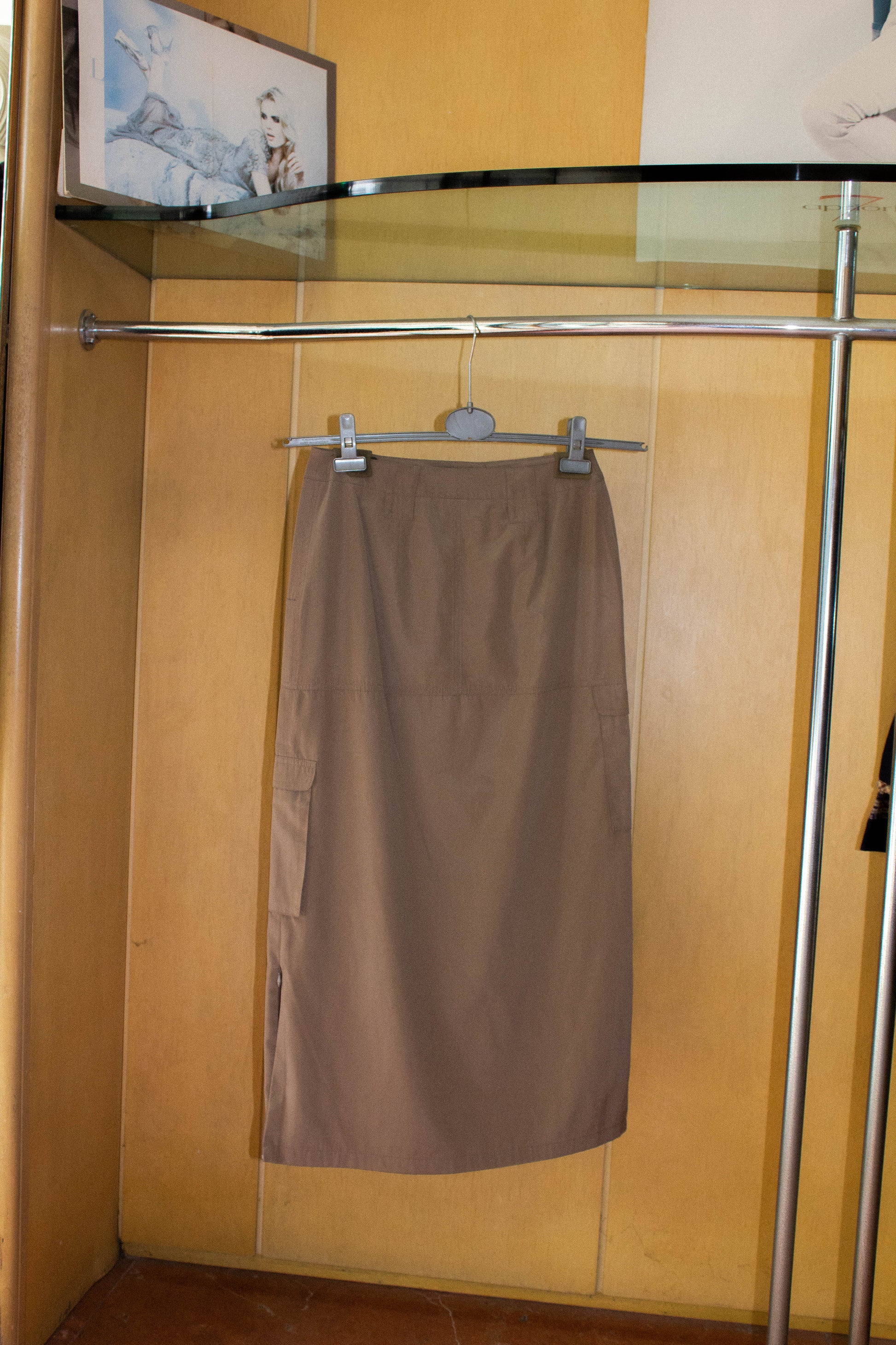 Satin Cargo Skirt