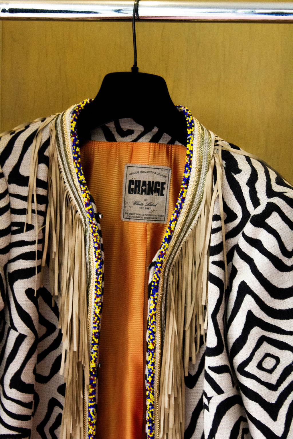 Zebra Fringe Overcoat