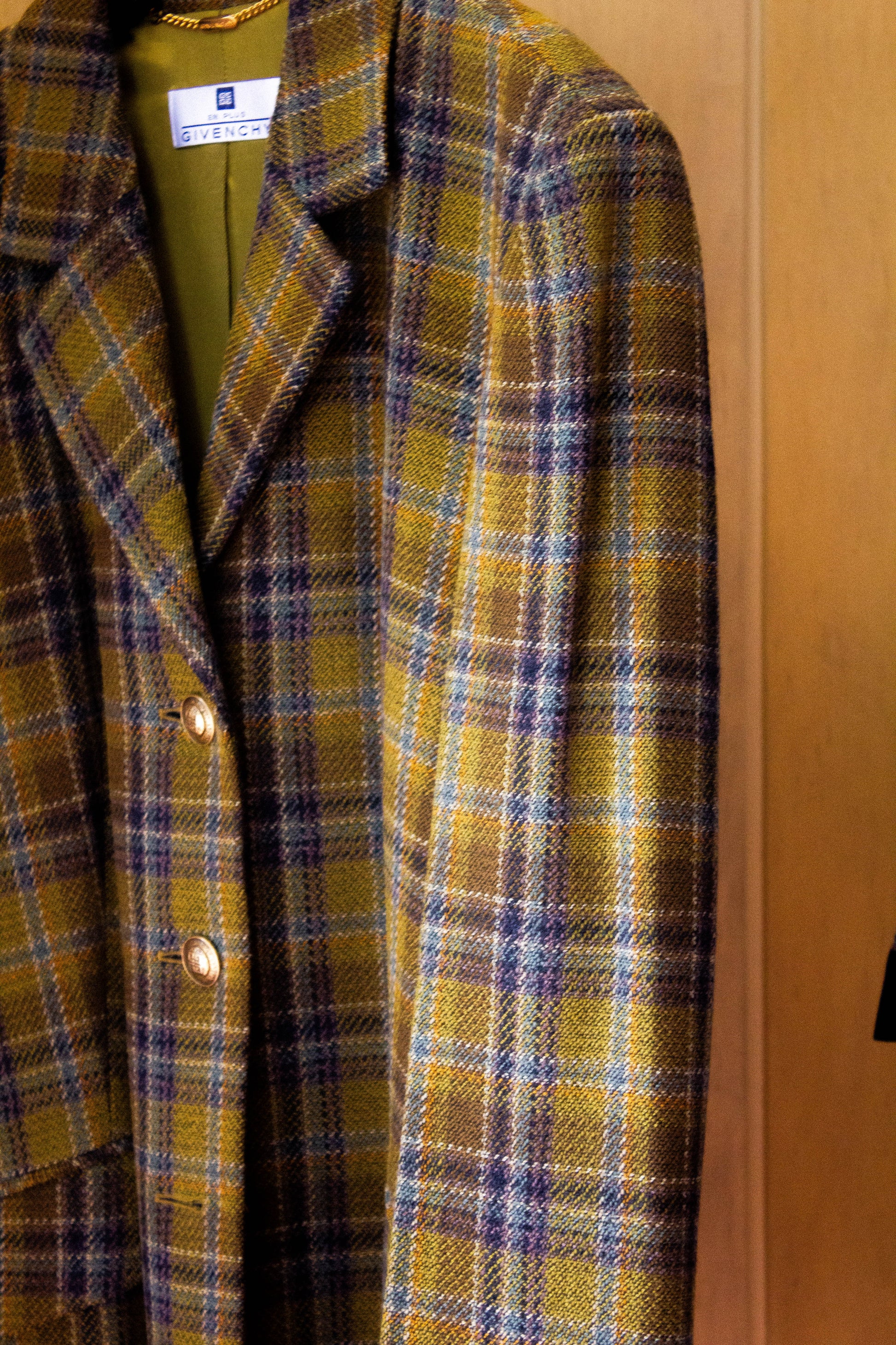 Green Plaid Givenchy Blazer