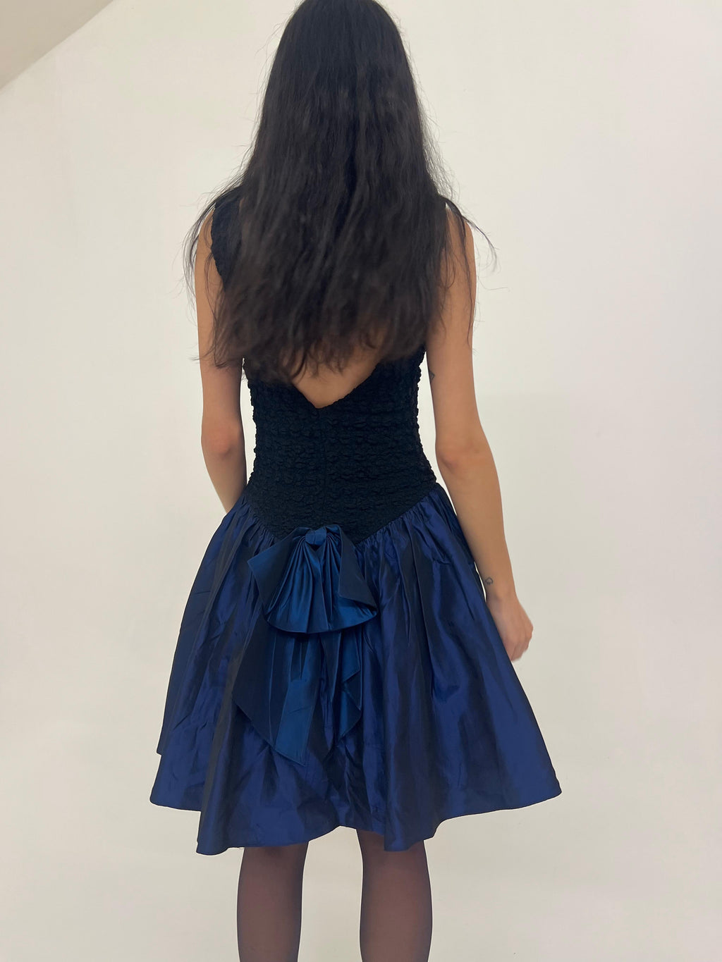 Vintage 80s dress with textured details