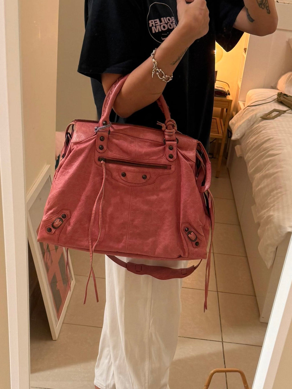 Pink Balenciaga City Bag