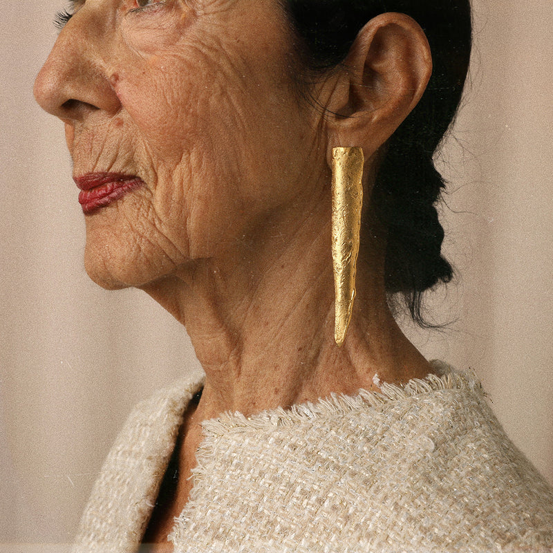 Alexandra Hakim Golden Karma Earrings