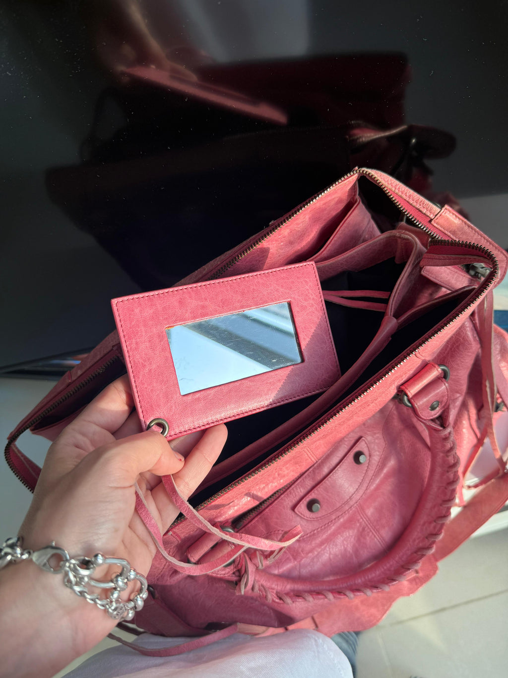 Pink Balenciaga City Bag