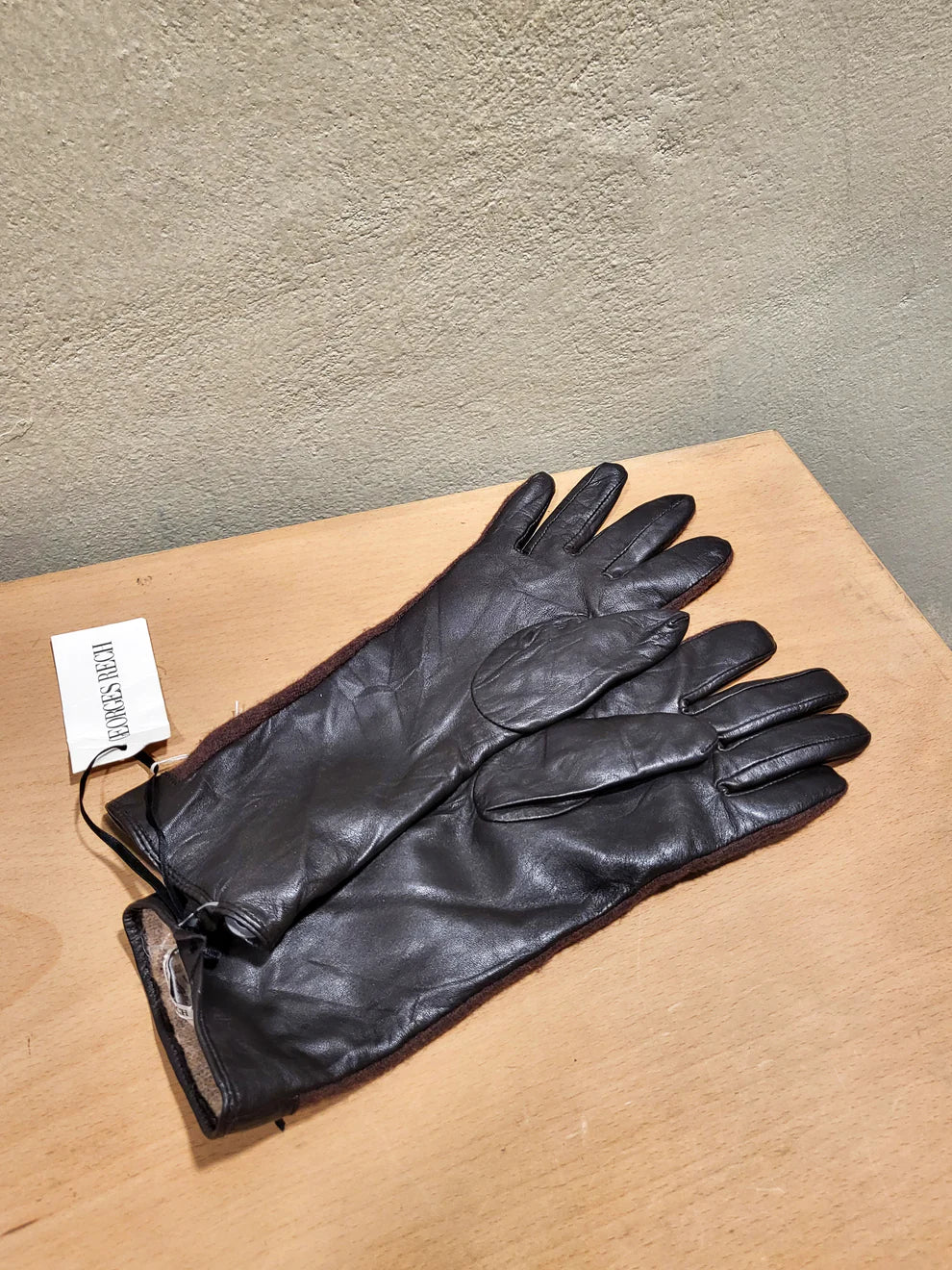 Georges Rech Brown Wool & Leather Gloves