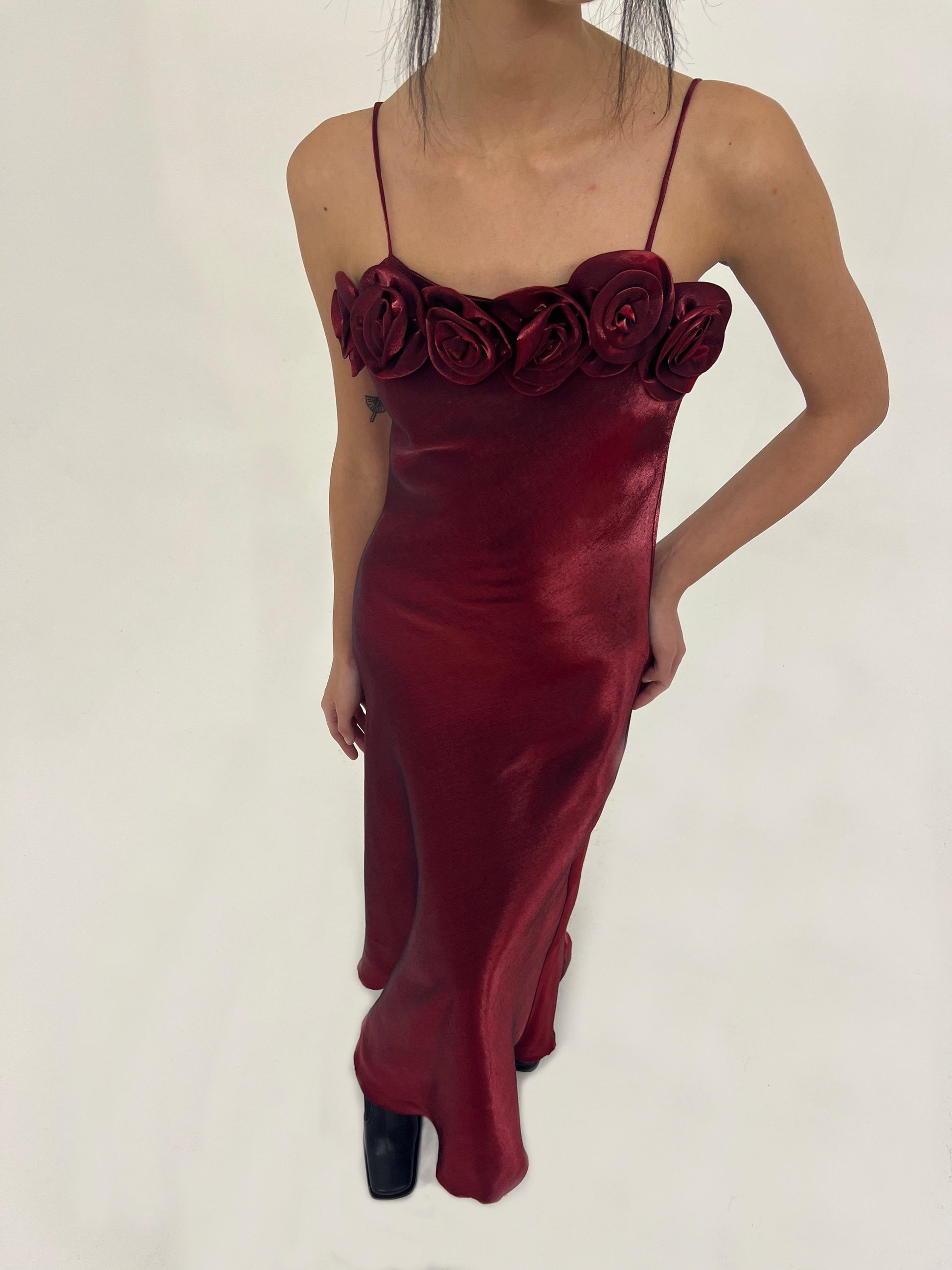 Y2K satin slip dress