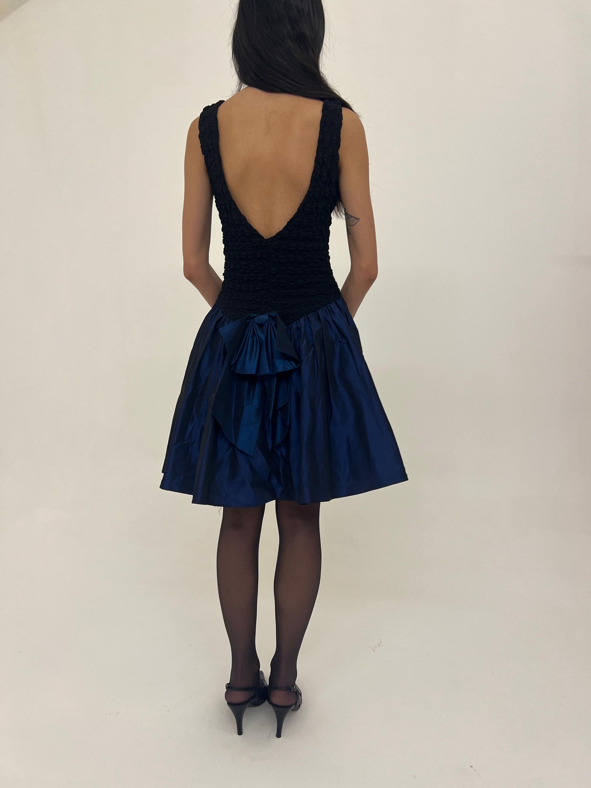Vintage 80s dress with textured details