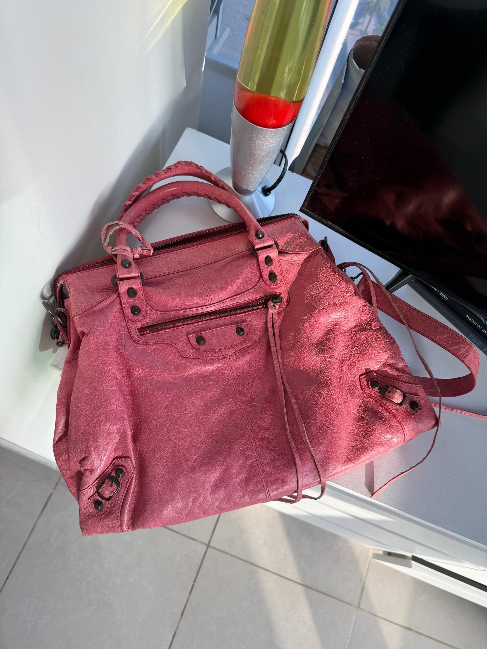 Pink Balenciaga City Bag