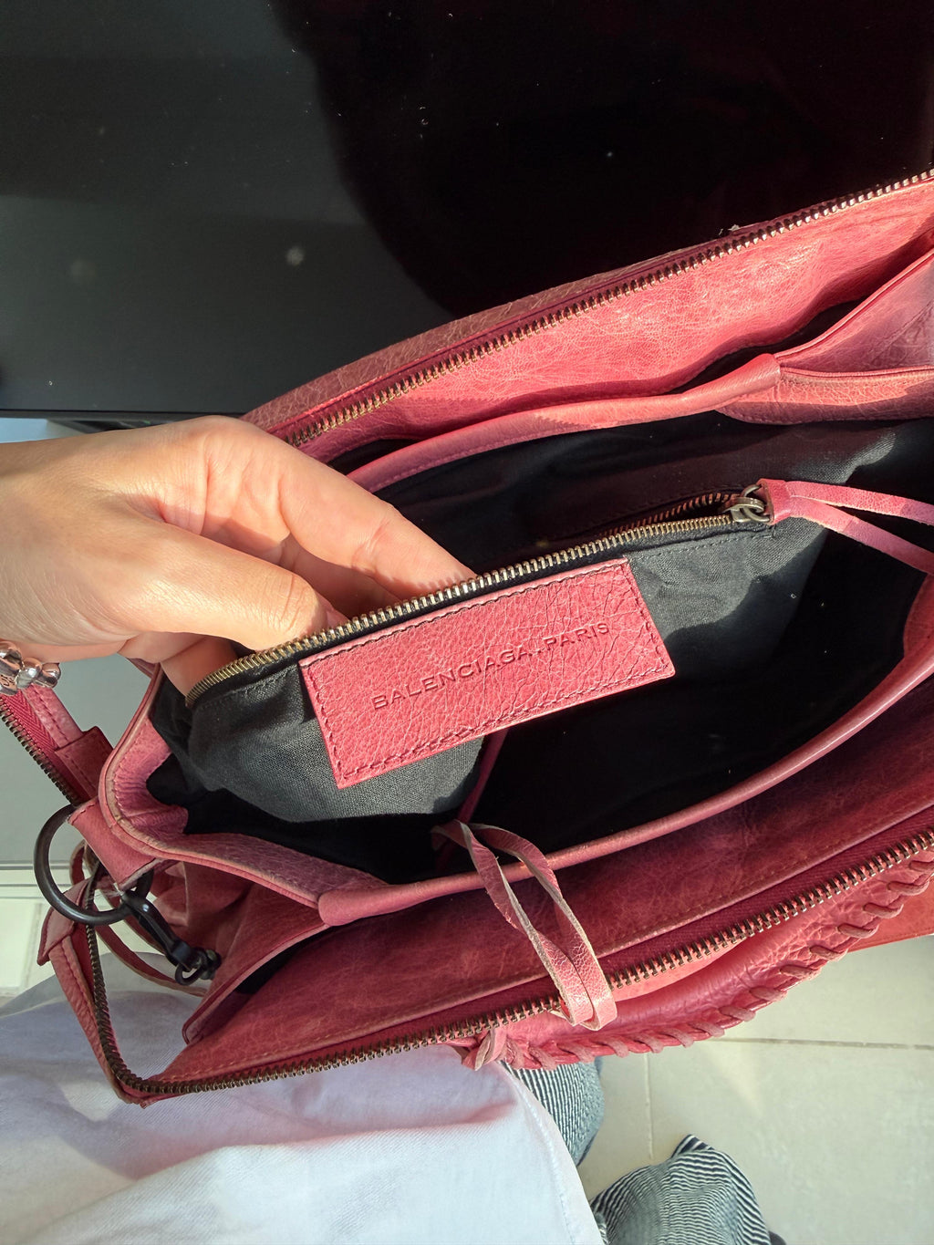 Pink Balenciaga City Bag