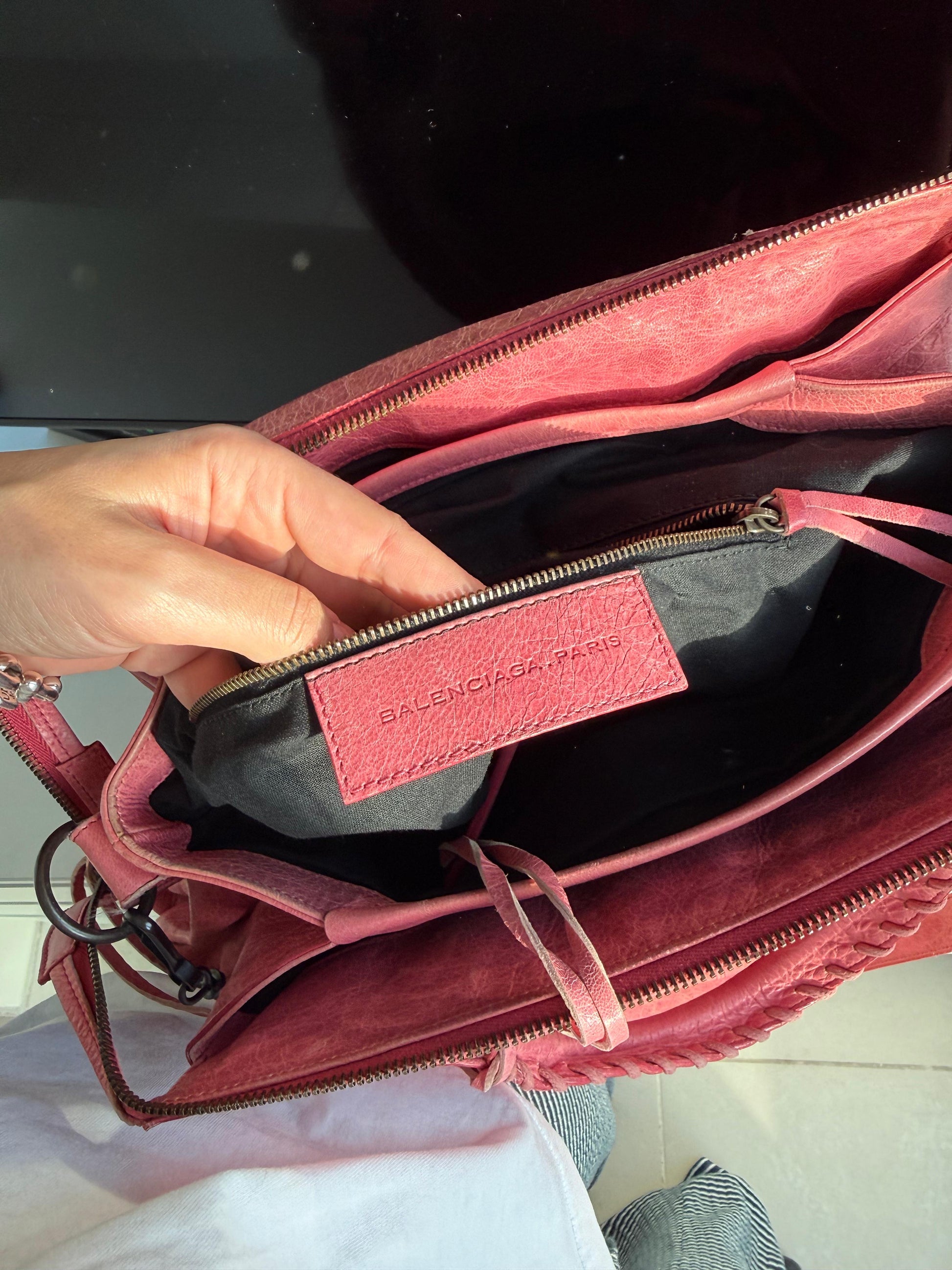 Pink Balenciaga City Bag