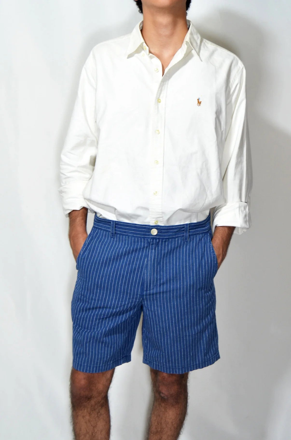 Blue Striped Shorts
