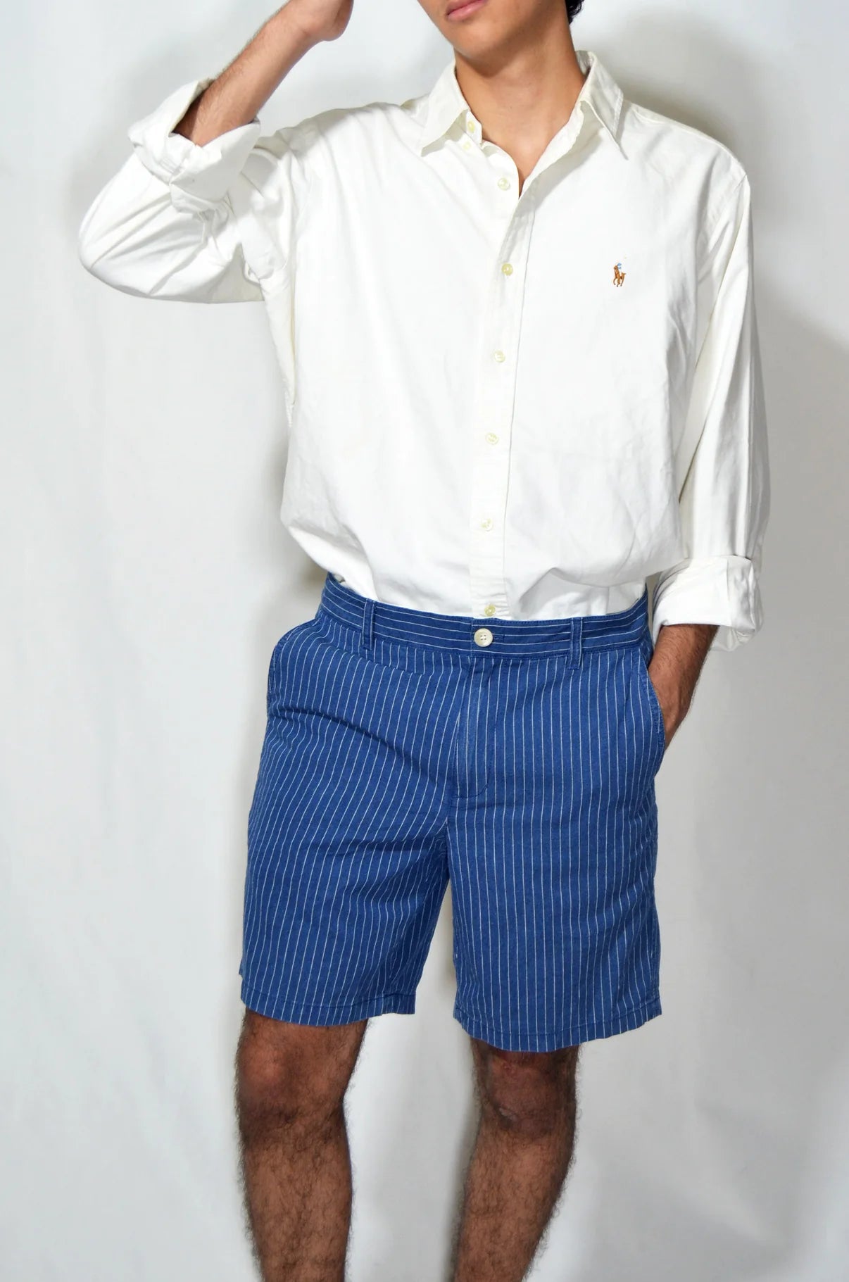 Blue Striped Shorts