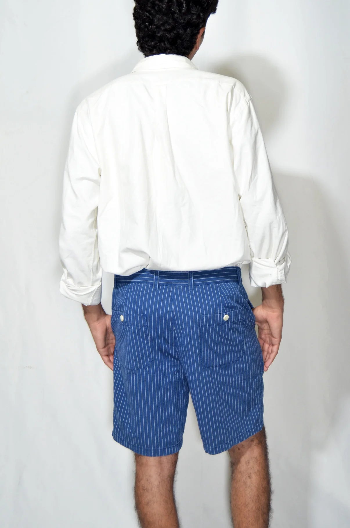 Blue Striped Shorts