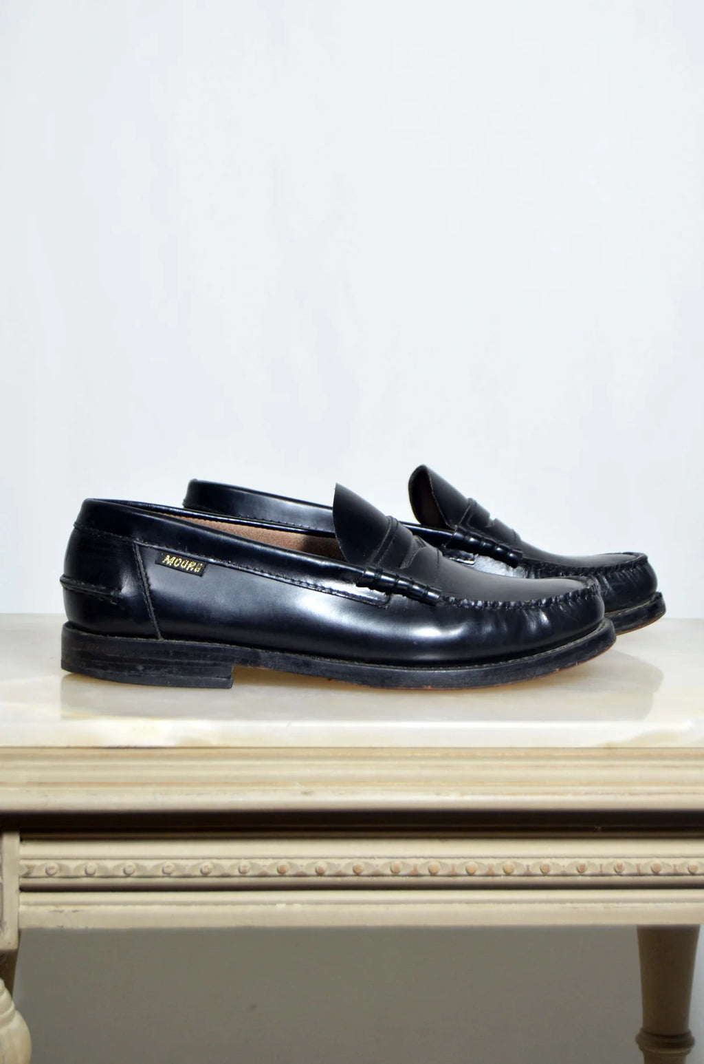 El Corte Ingles Black Leather Loafers