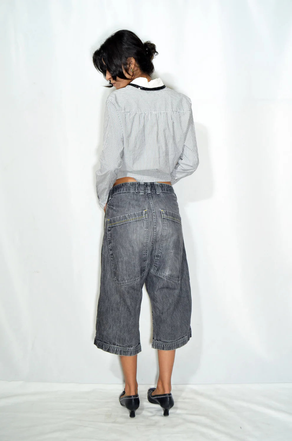 Grey Denim Jorts