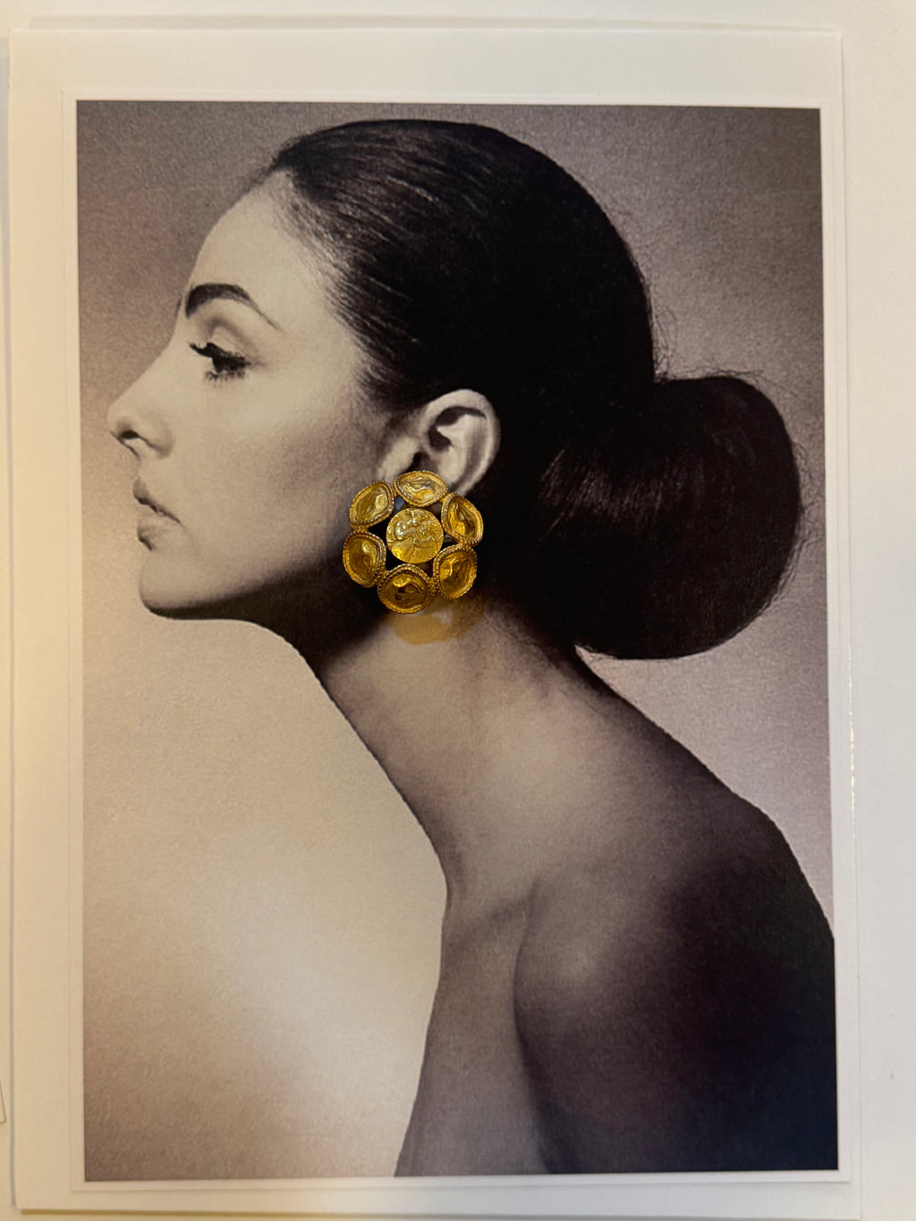 Vintage mid-century gold plated clip ons