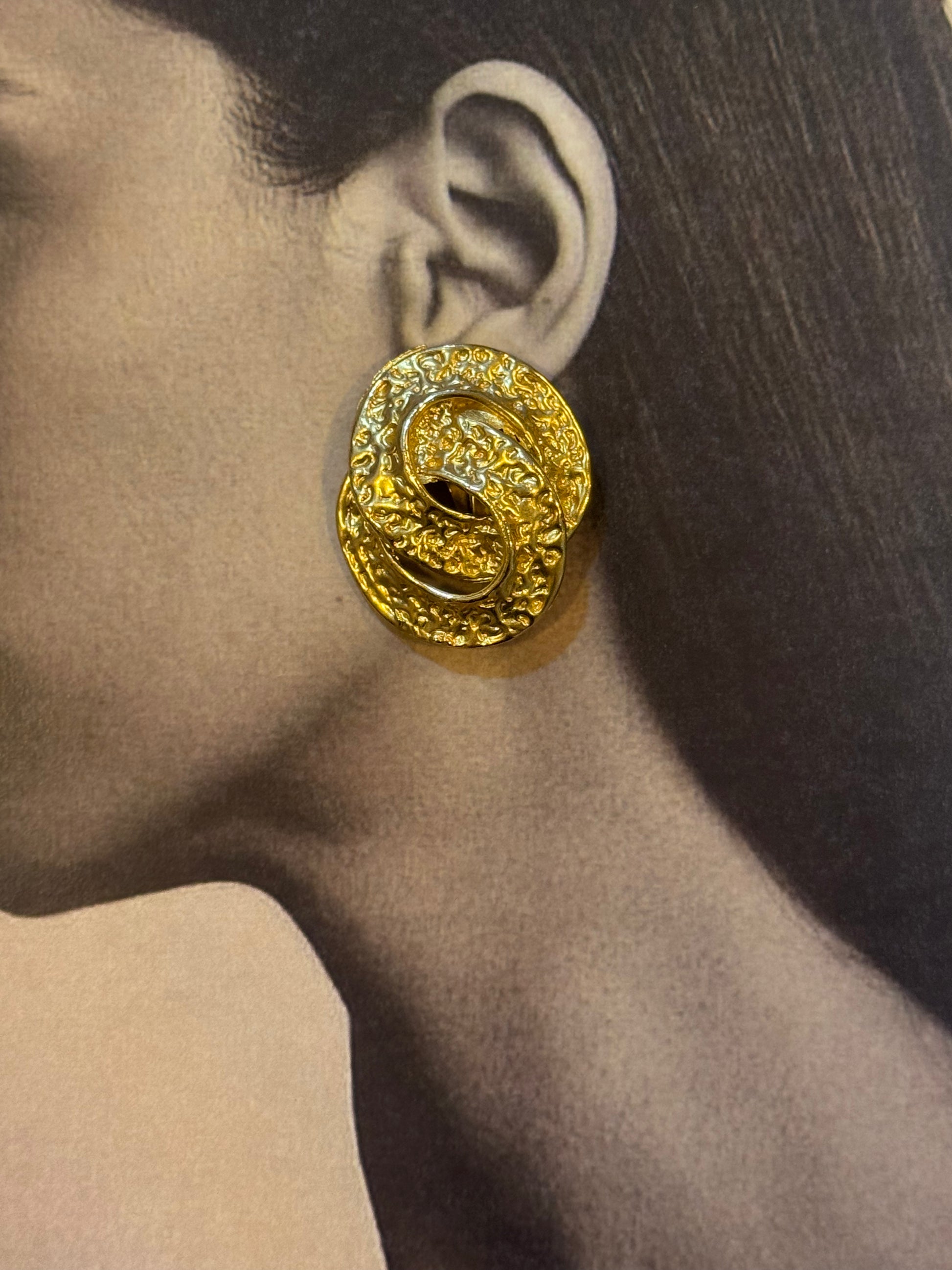 Gold plated 1970's clip ons