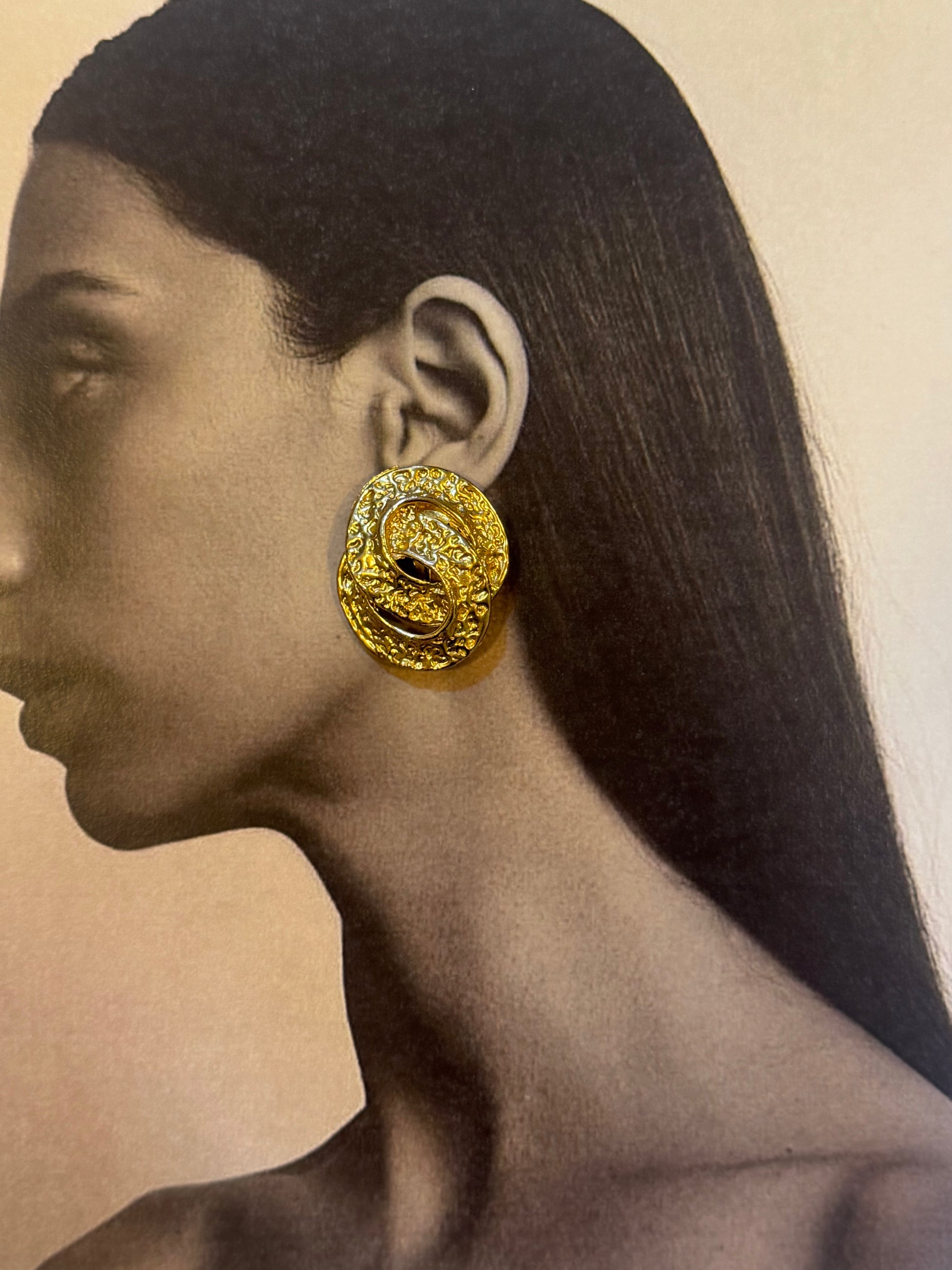 Gold plated 1970's clip ons