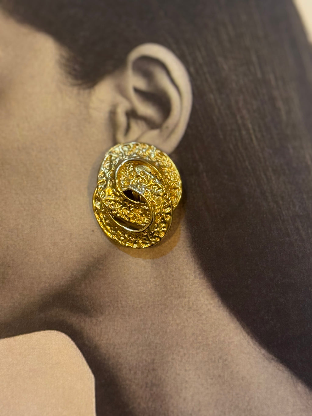Gold plated 1970's clip ons