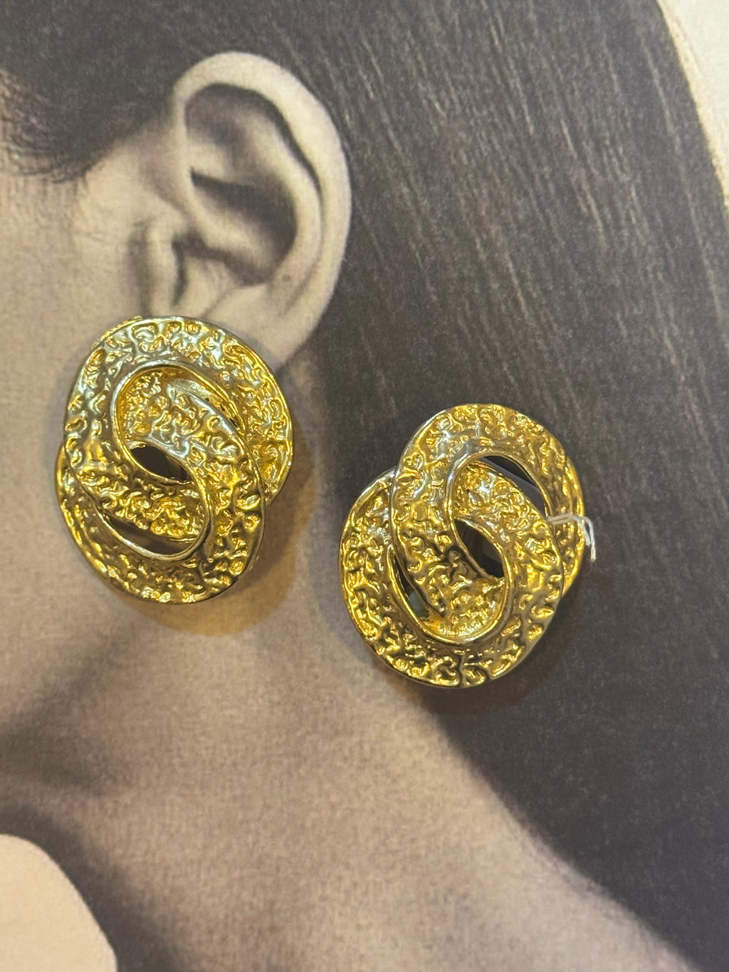 Gold plated 1970's clip ons
