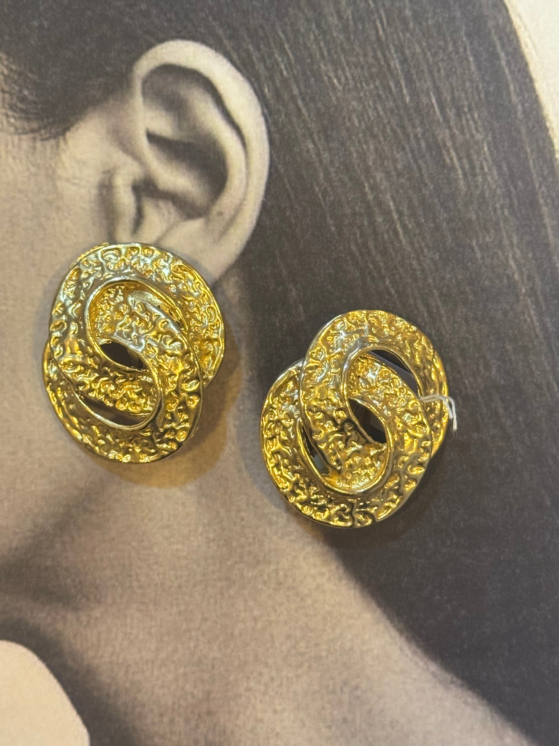 Gold plated 1970's clip ons