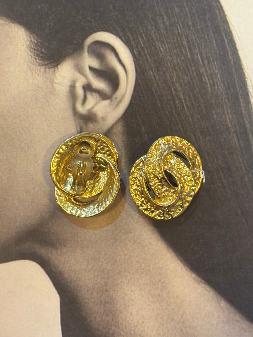 Gold plated 1970's clip ons