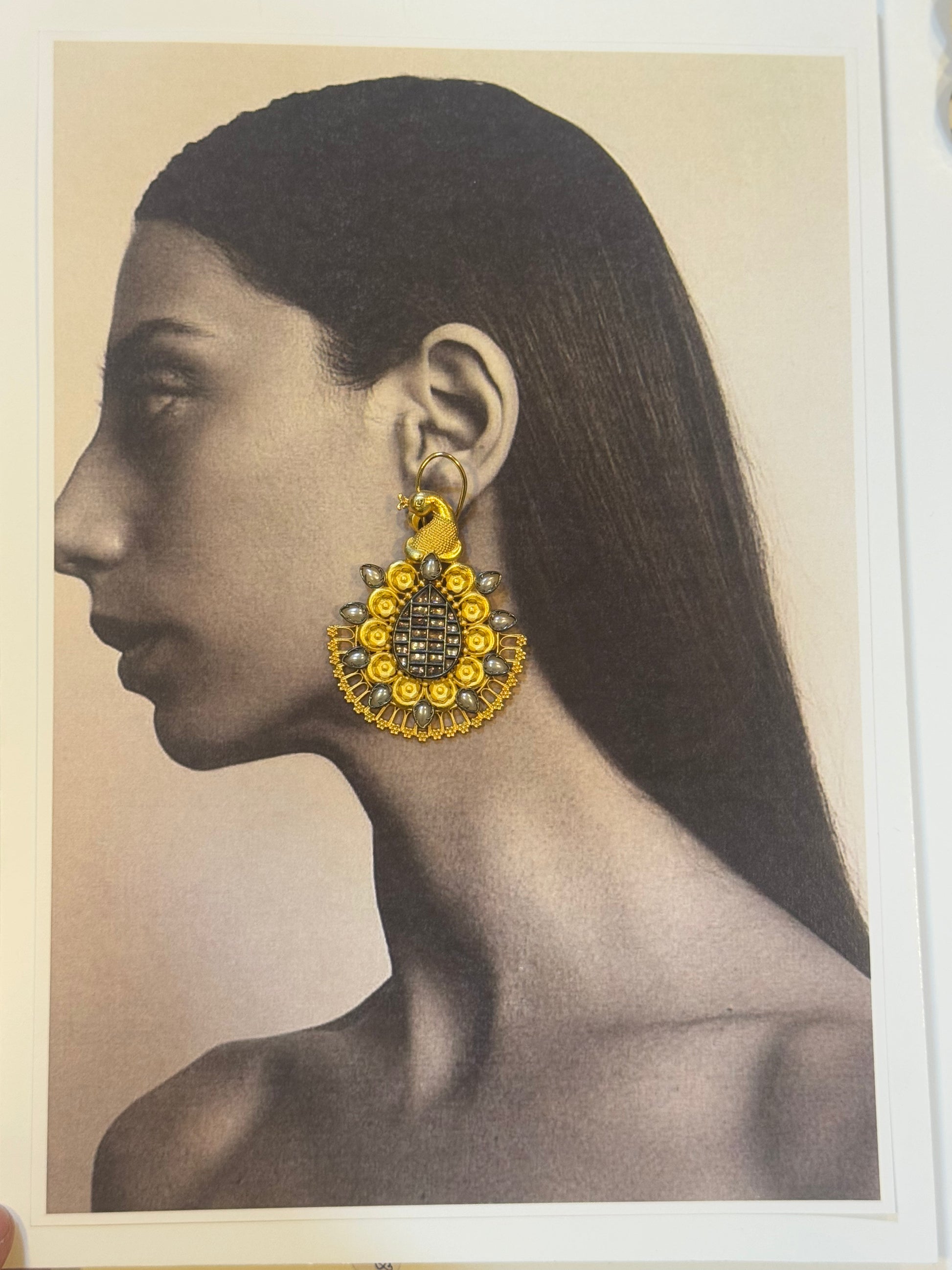 1980's 24 carat gold plated earrings