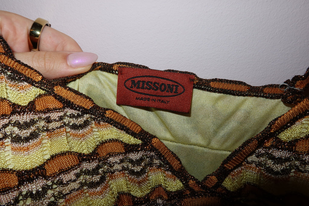 Missoni Vintage Knit Dress Iconic Zigzag Pattern