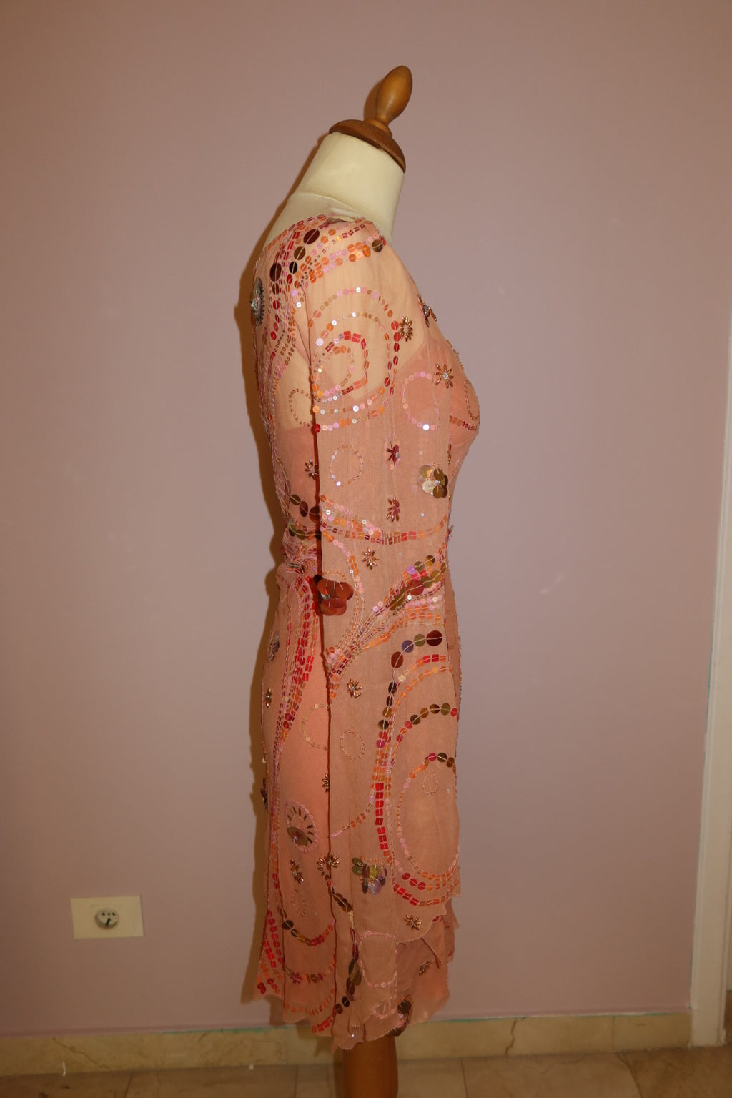 Jenny Packham swirl/Sungem sequin gown