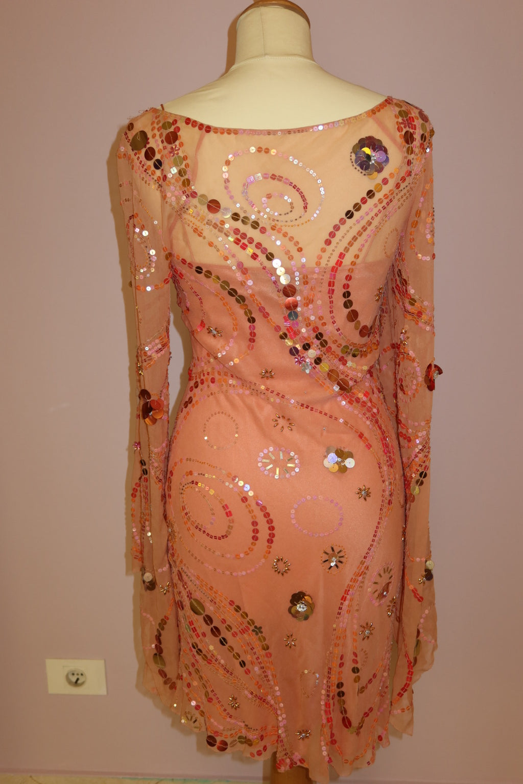 Jenny Packham swirl/Sungem sequin gown
