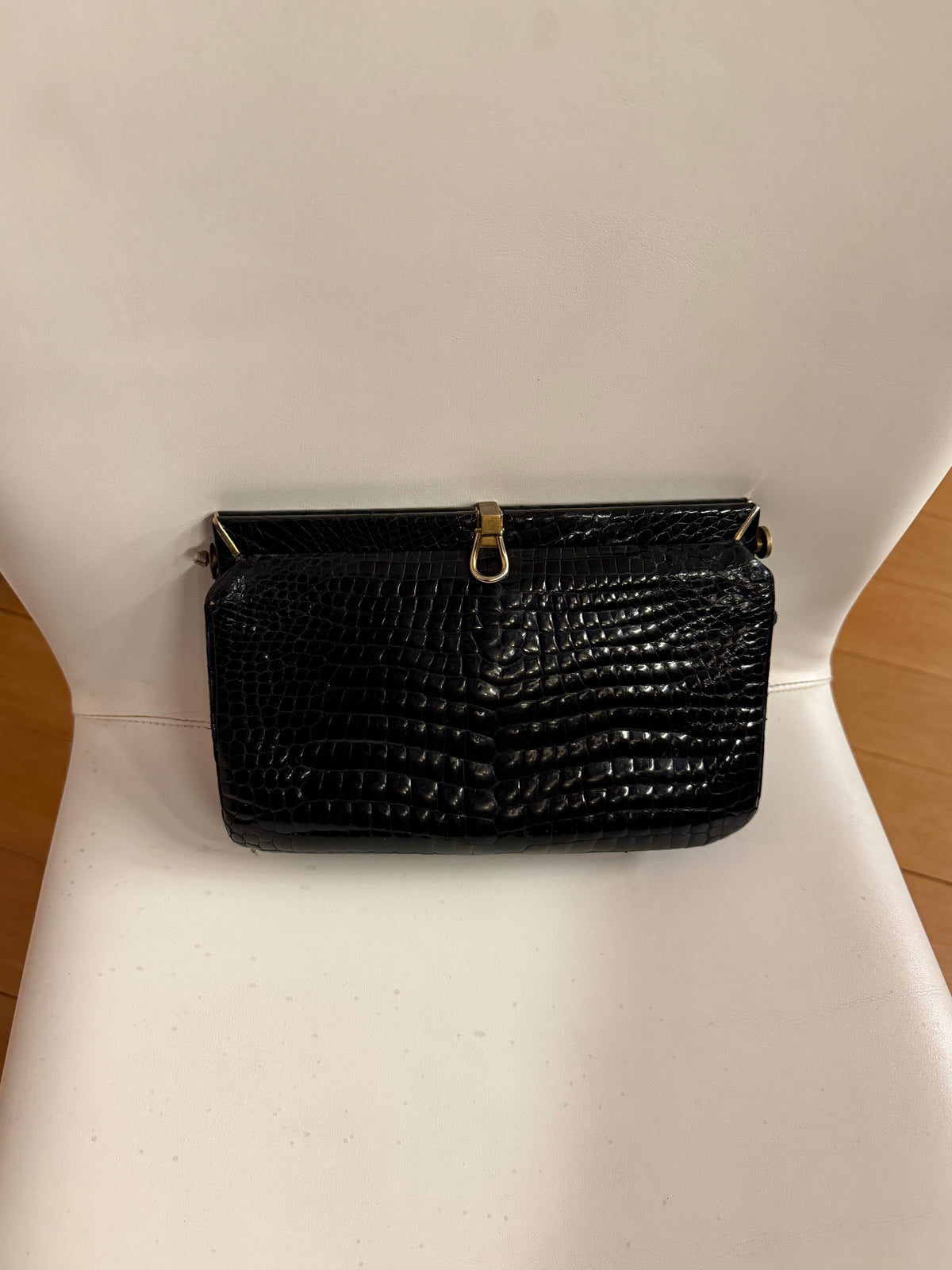 BLACK Crocodile clutch