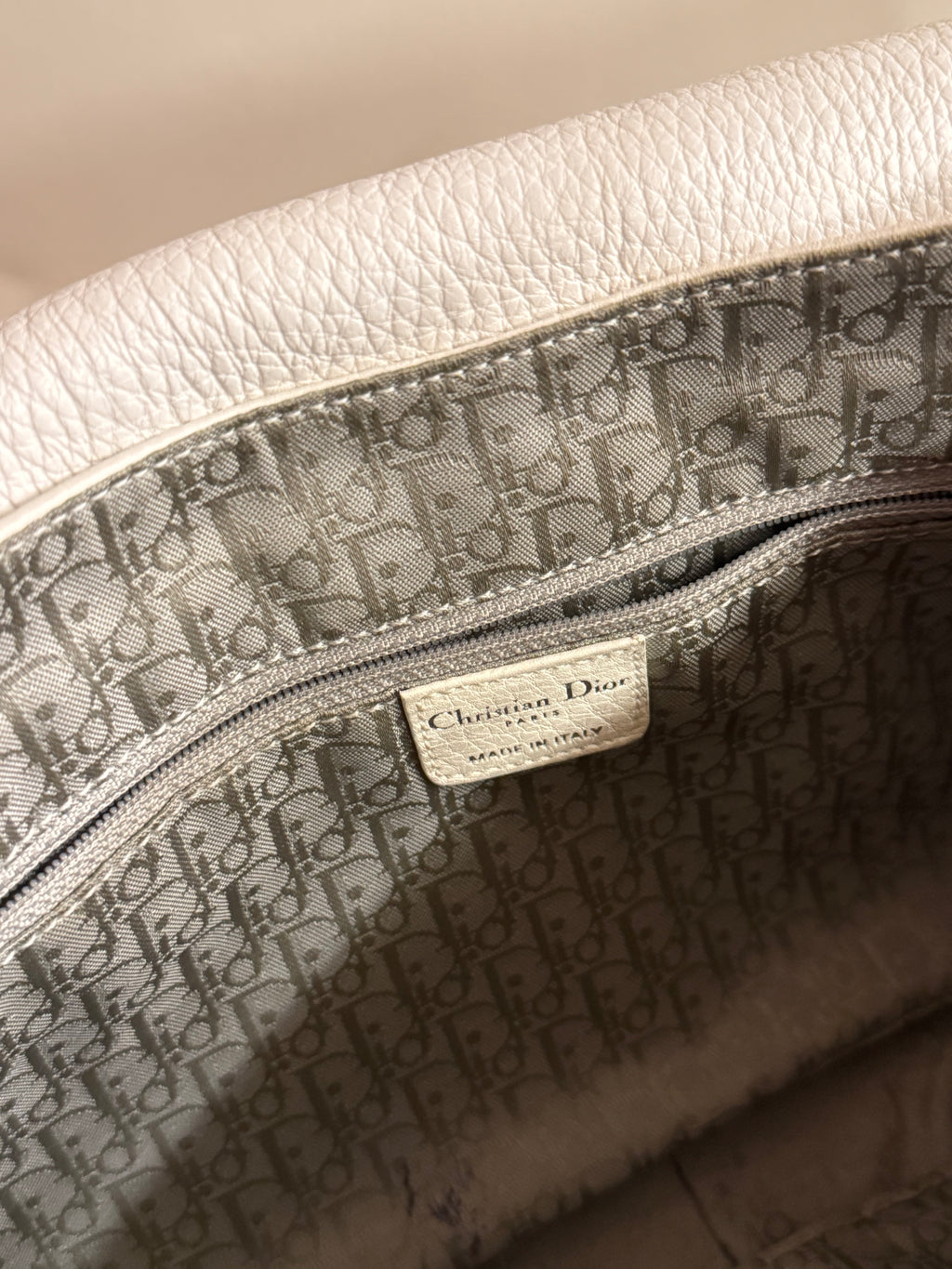 2006 Christian Dior Gaucho leather bag in white