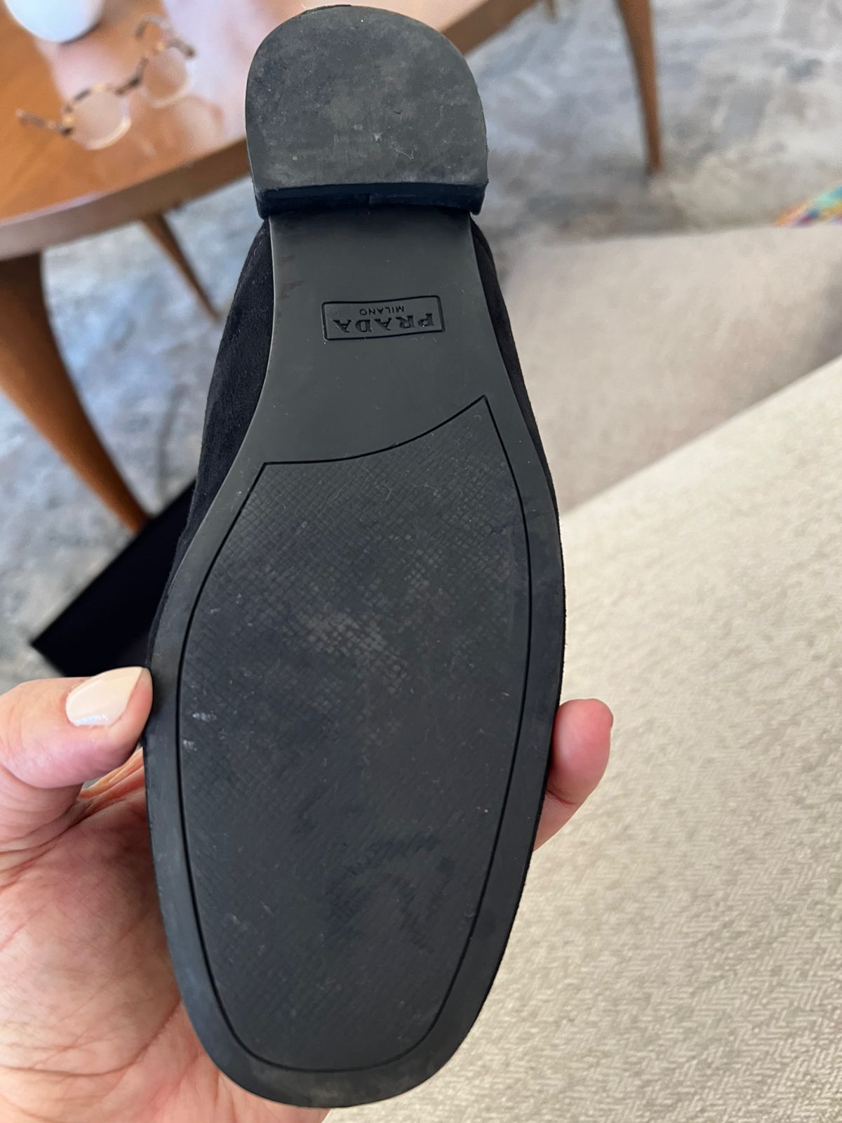 Suede Prada Loafers