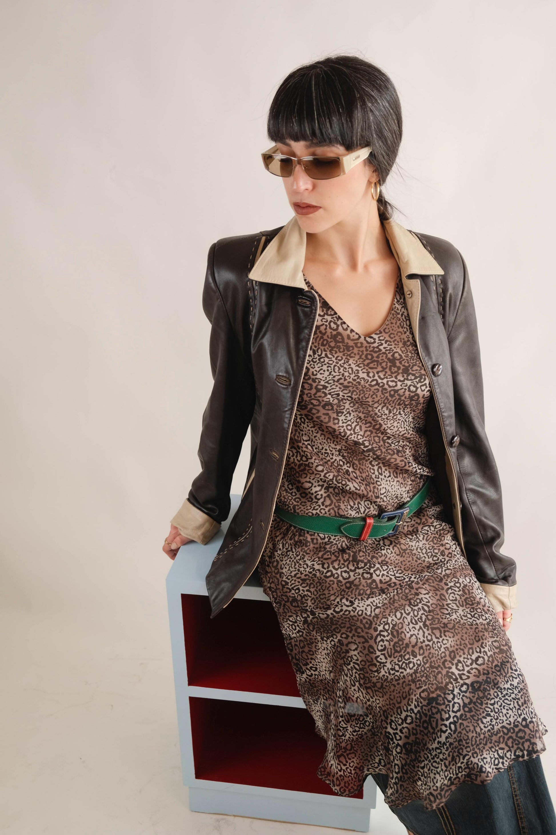 Silk leopard dress