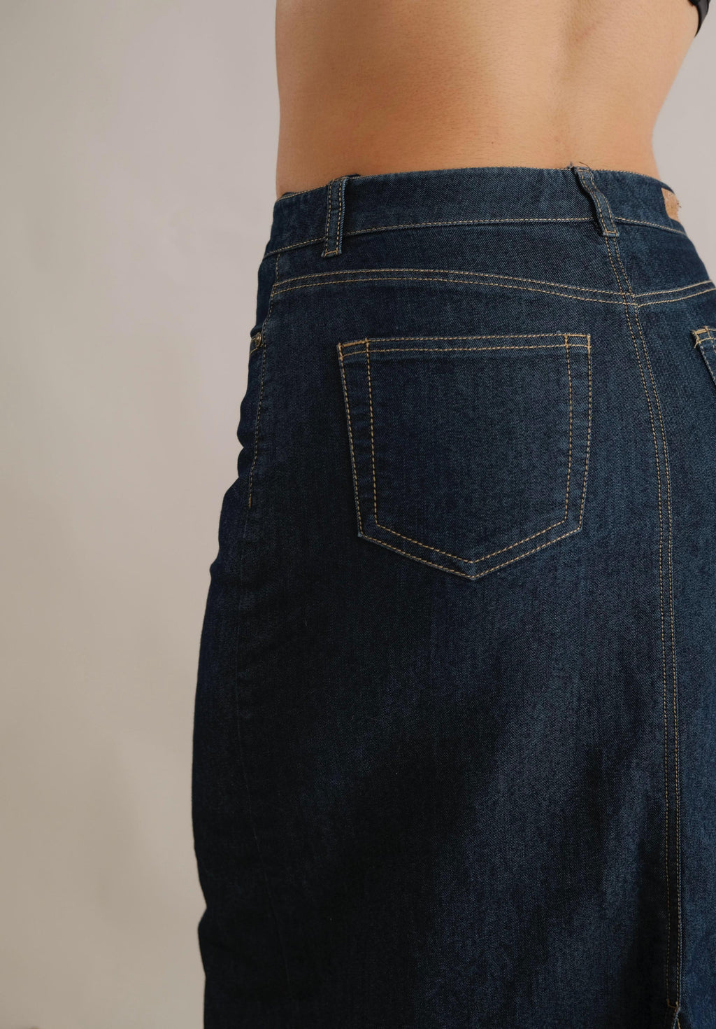 Y2K denim skirt