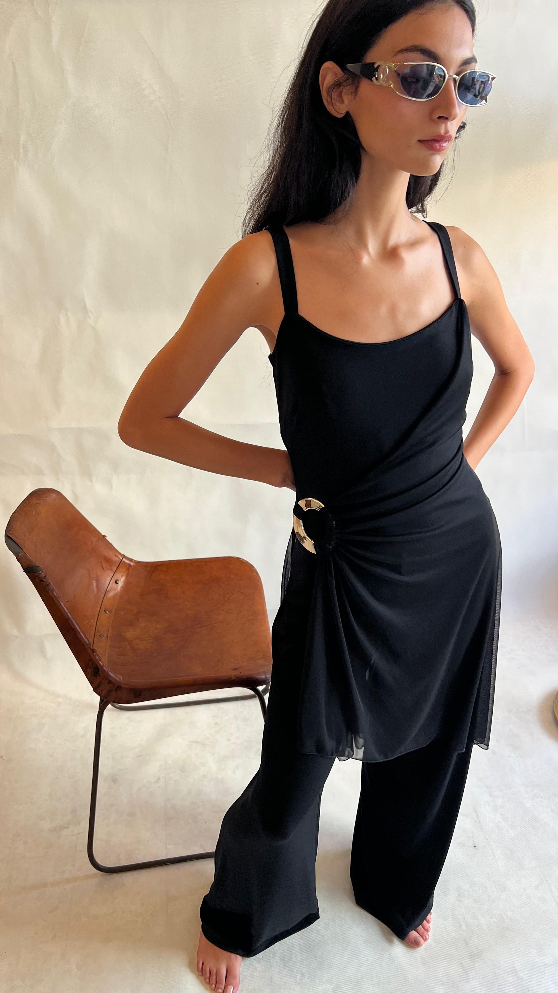 Y2K black jumpsuit