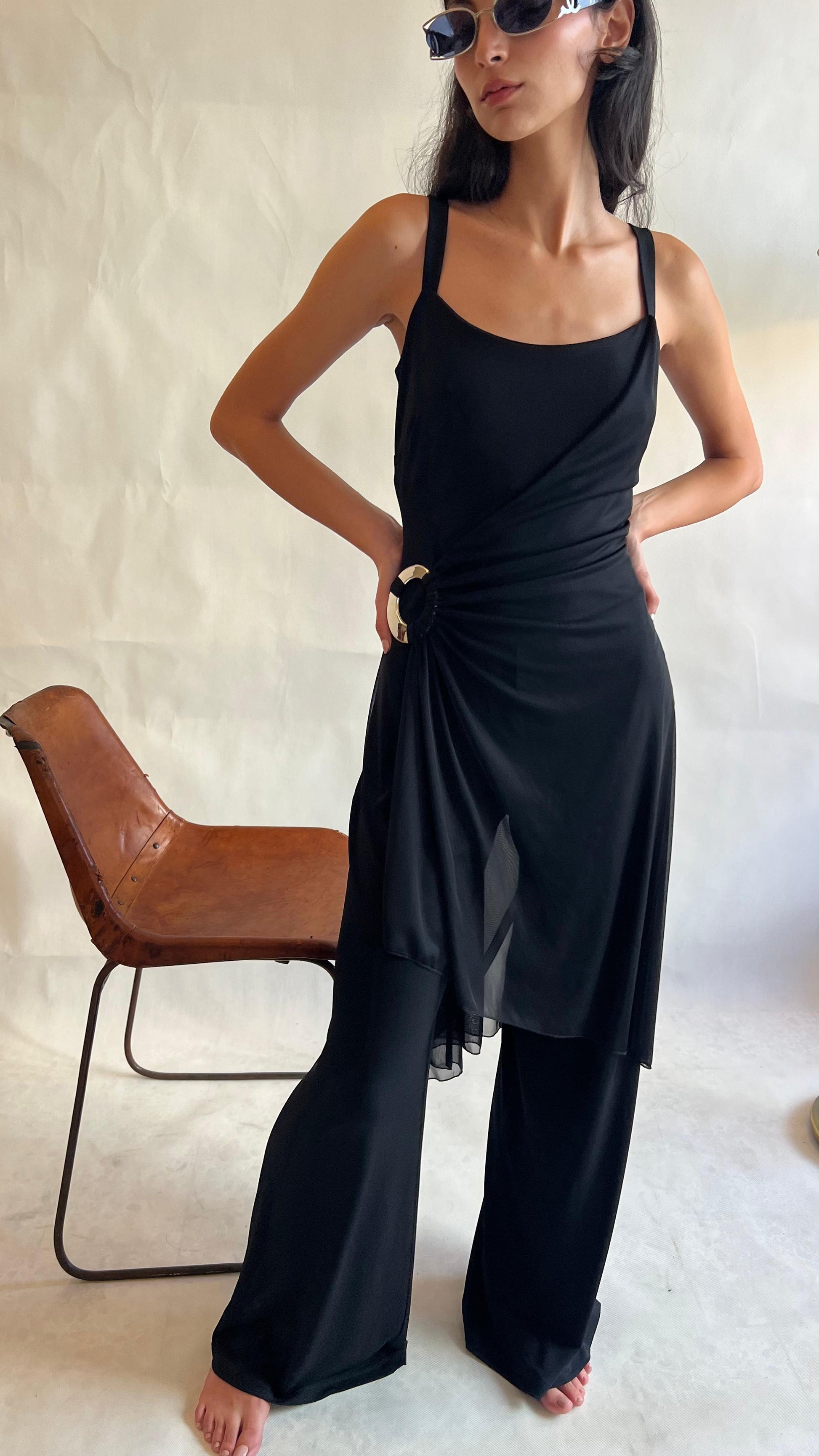 Y2K black jumpsuit