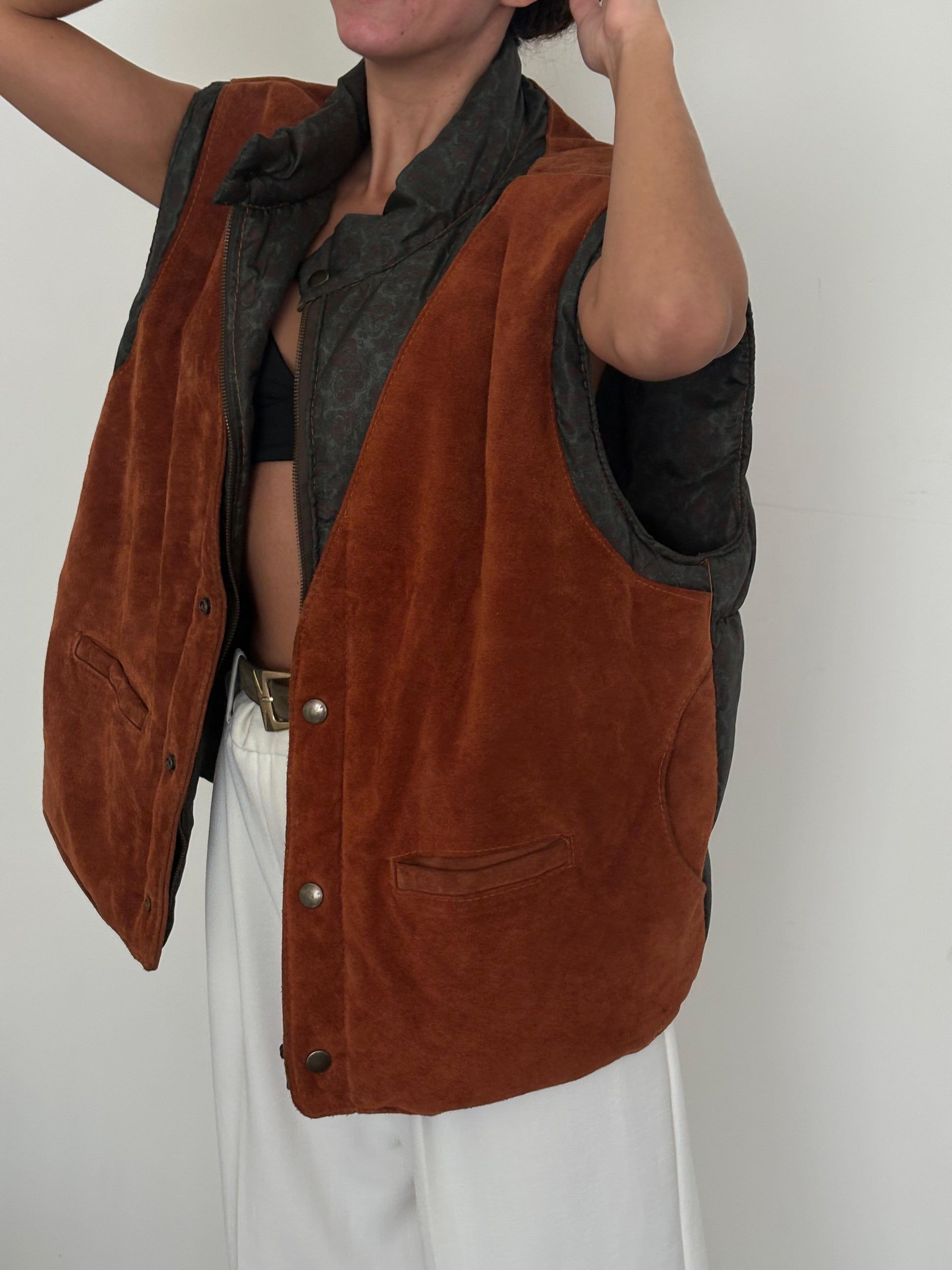 Vintage Suede Puffer
