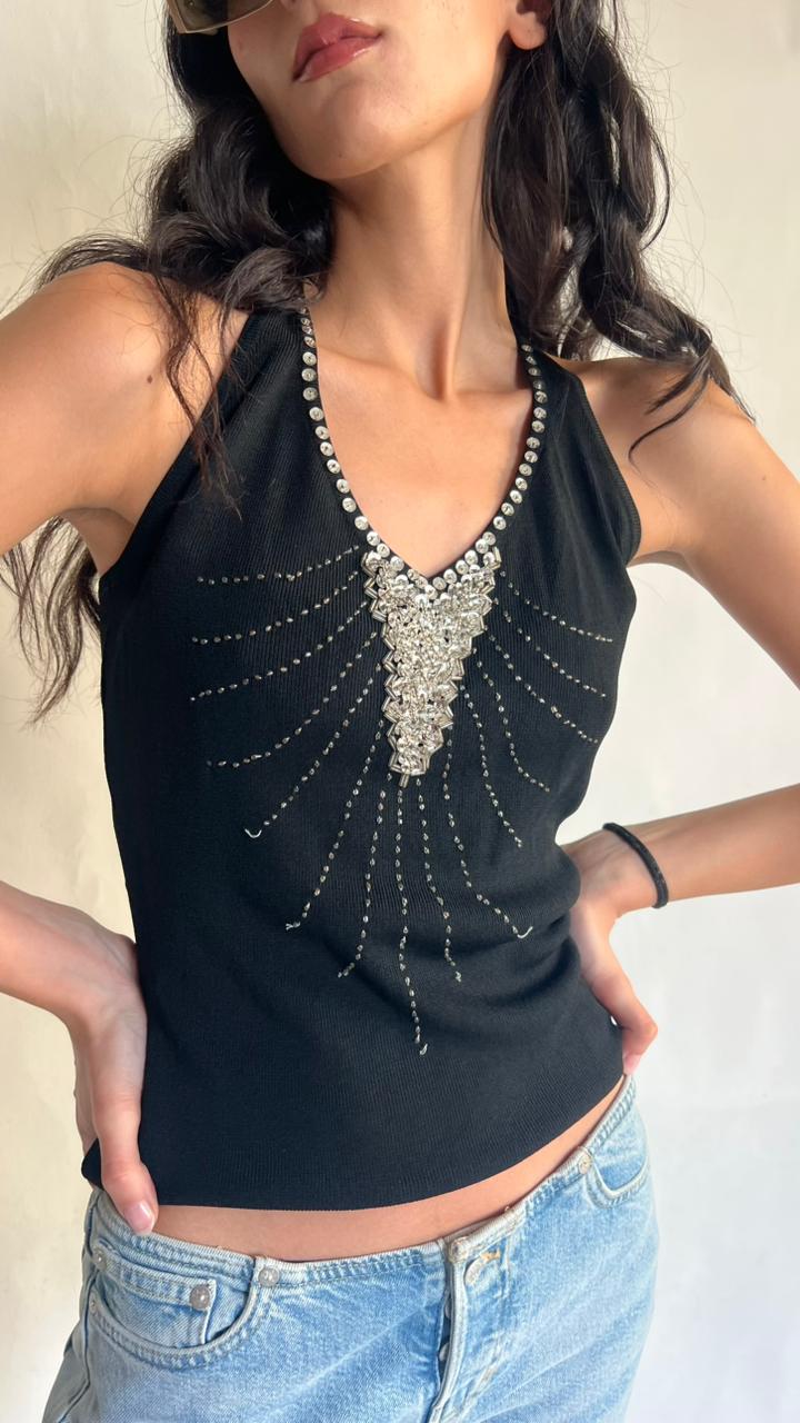 Y2K halter neck top