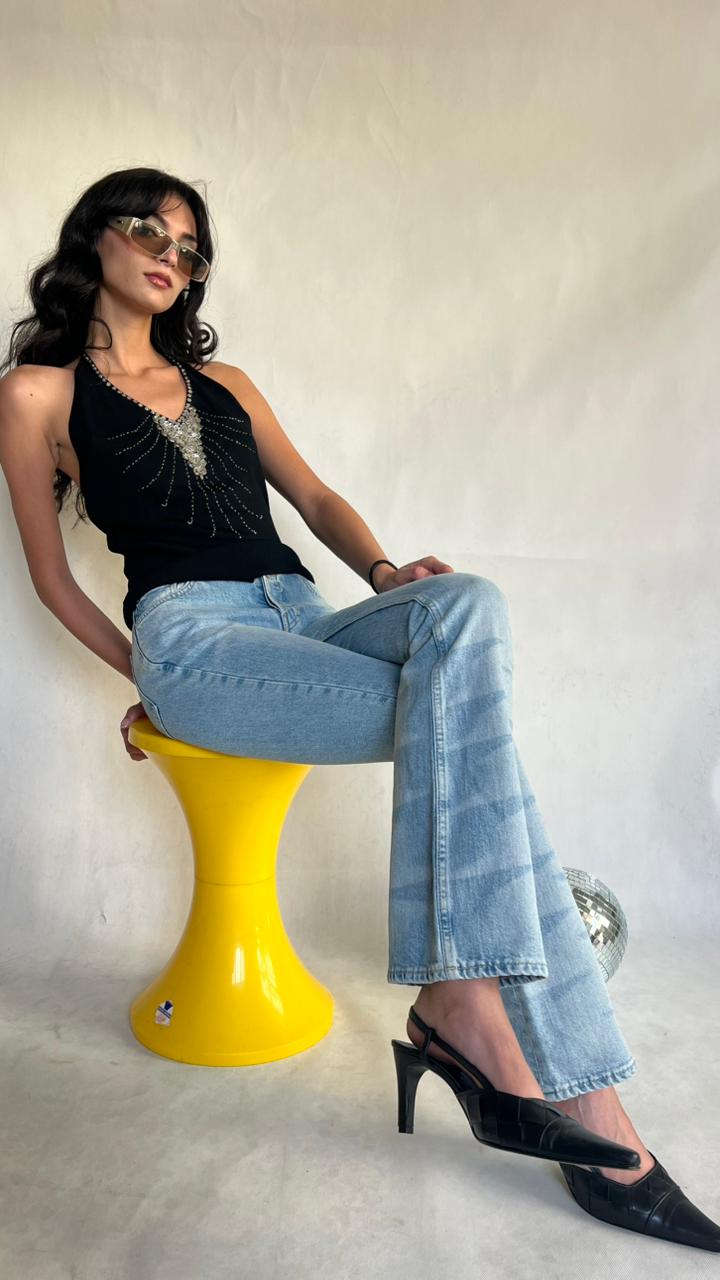Y2K halter neck top