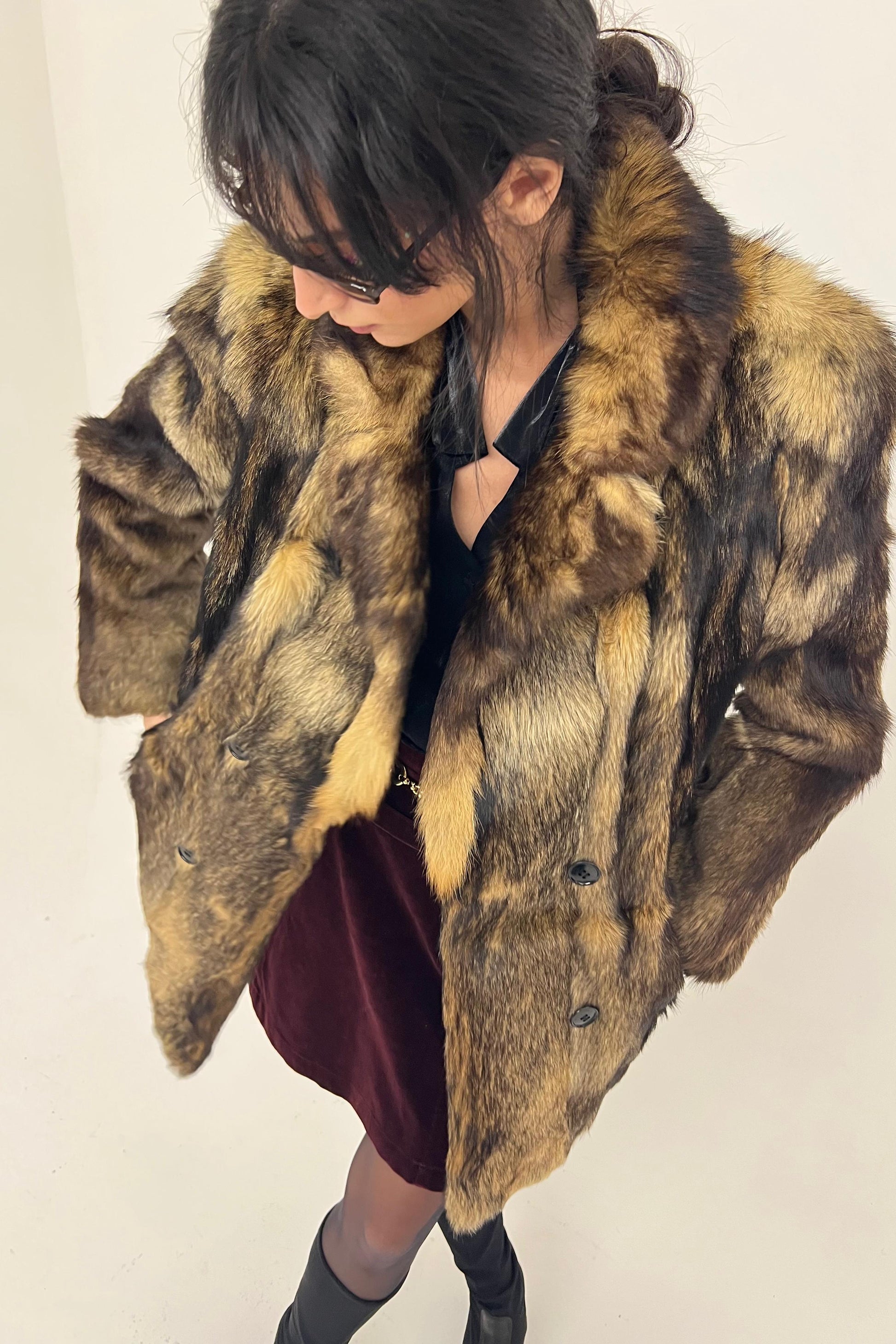 Y2K fur jacket