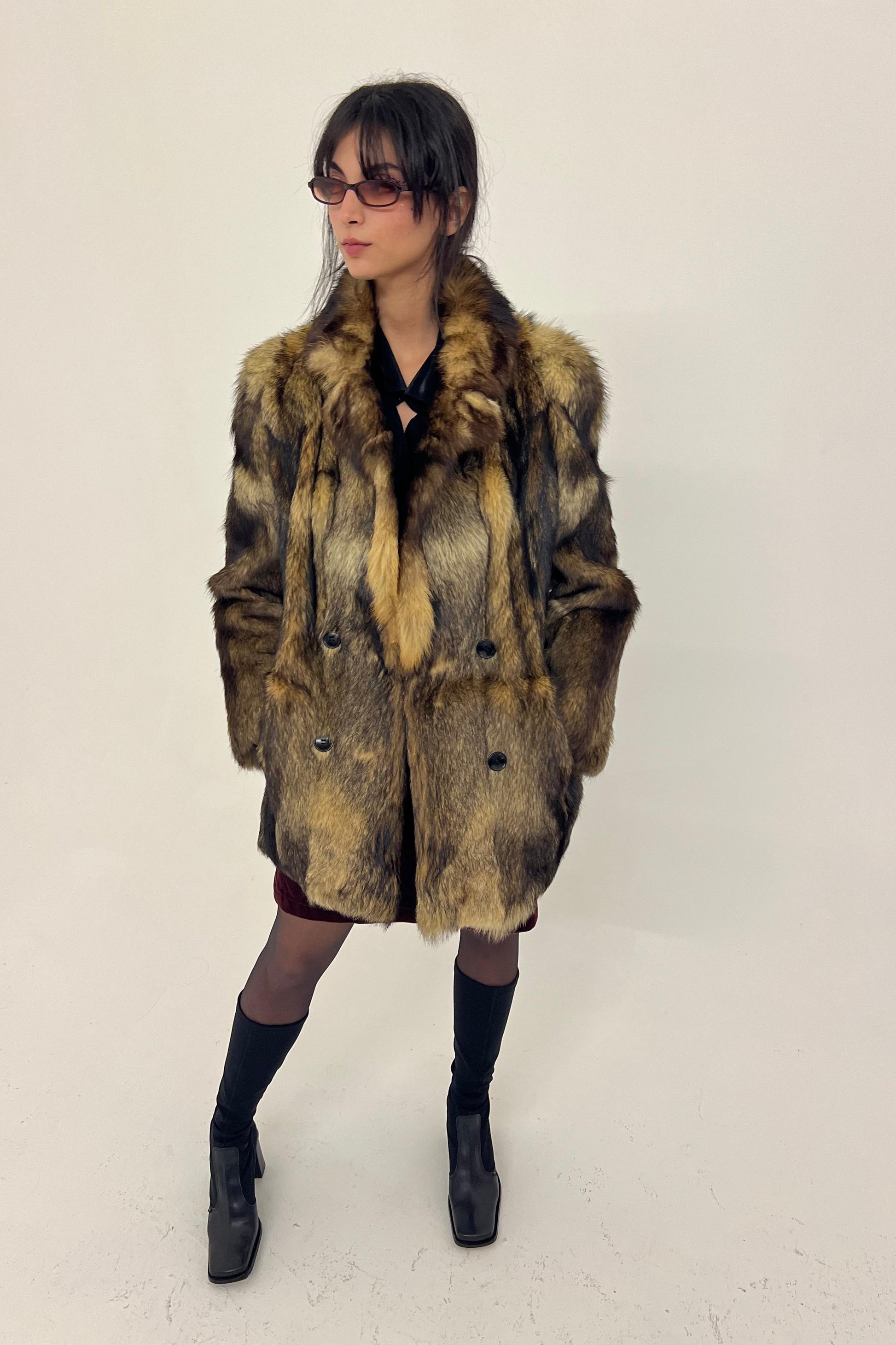 Y2K fur jacket