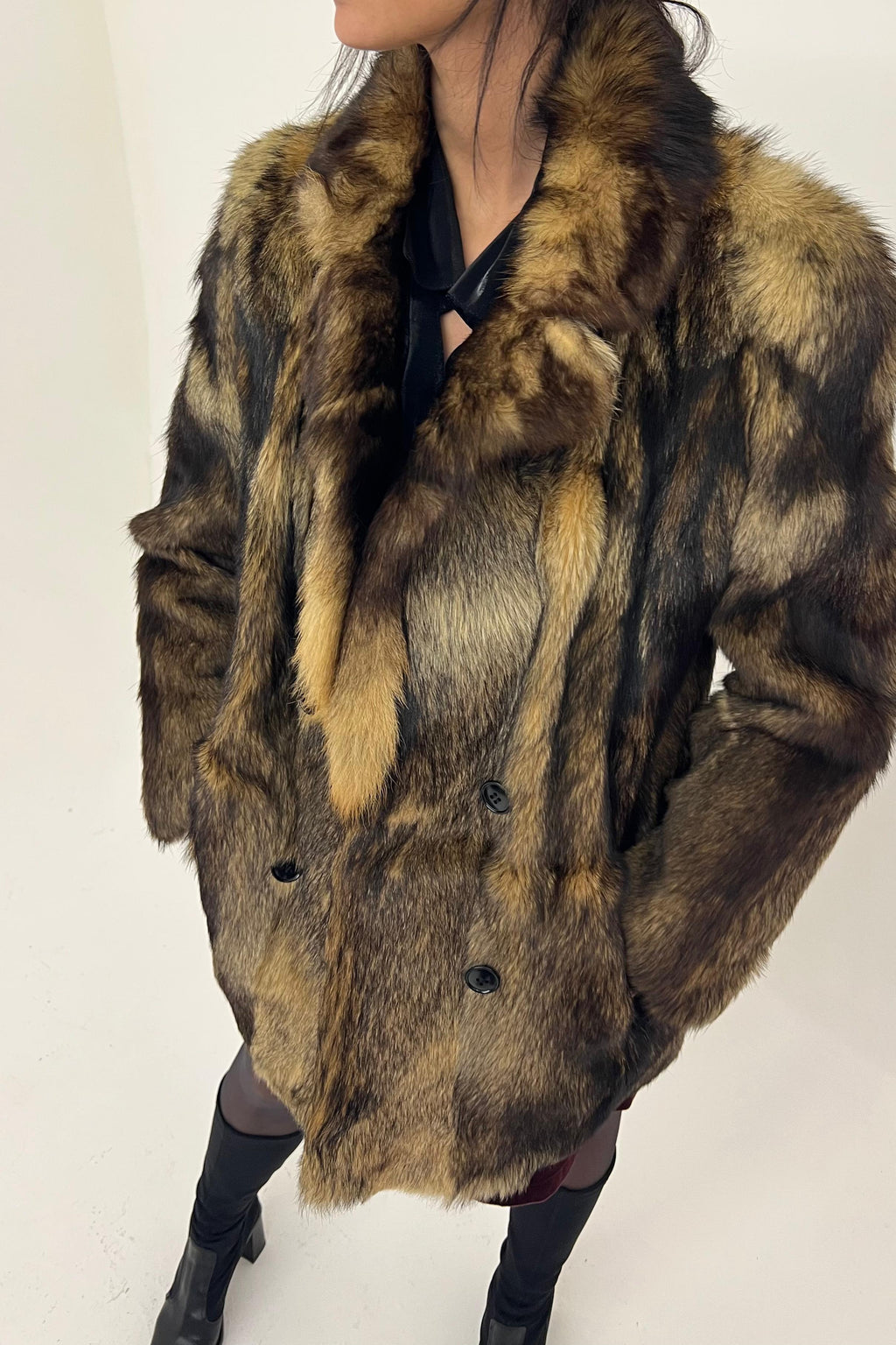 Y2K fur jacket