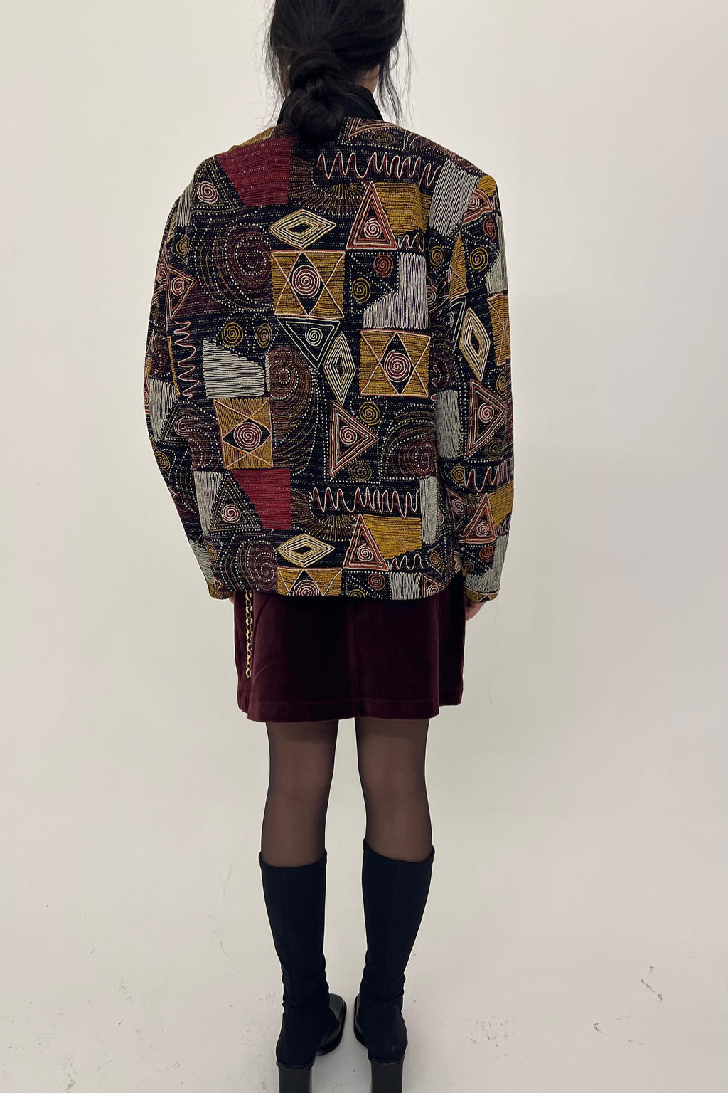 Metallic pattern vintage blazer