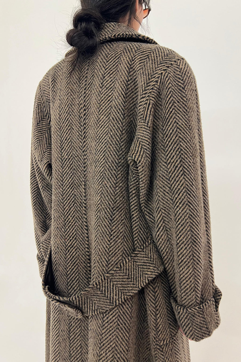 vintage J.S. Claire brown pure wool long coat