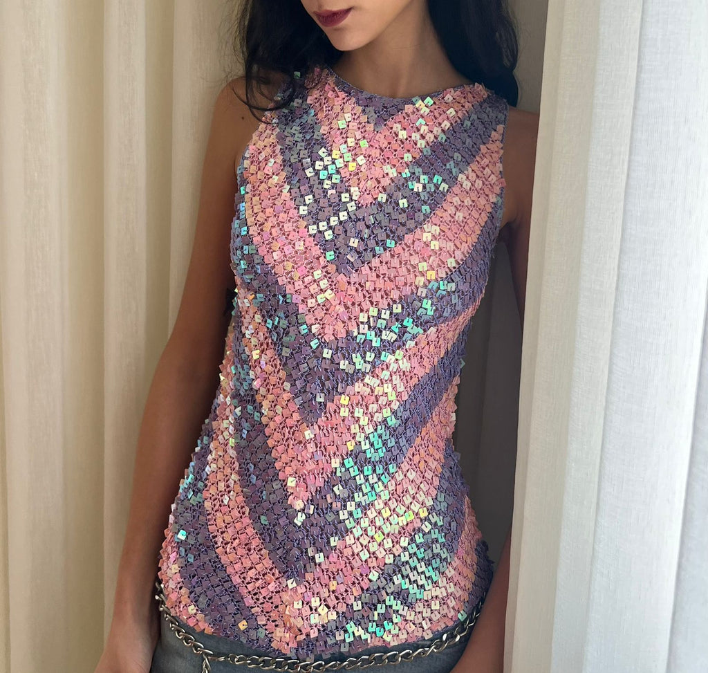 Y2K sequin knit